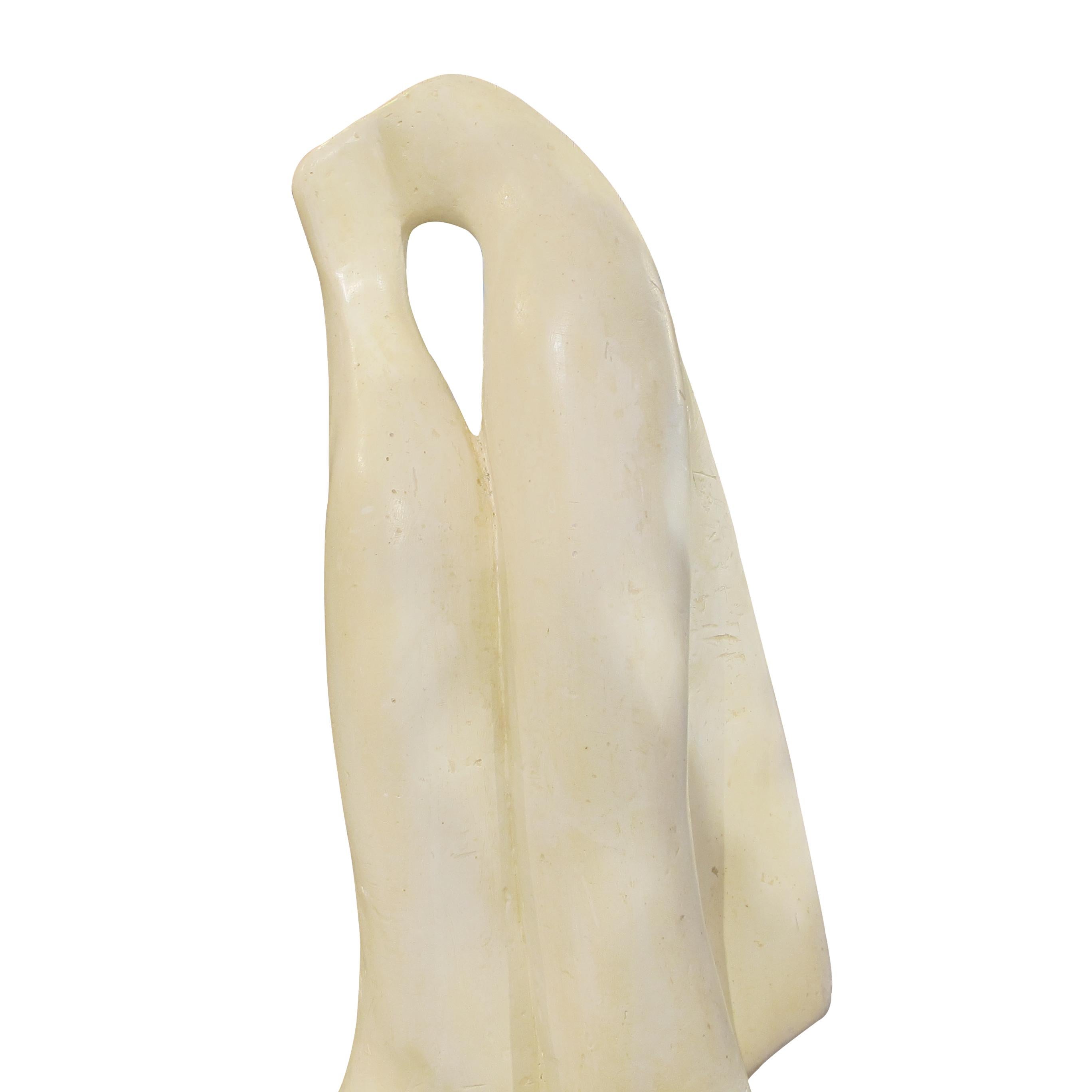 1960s Abstract Plaster Sculpture of Embracing Lovers - French 1
