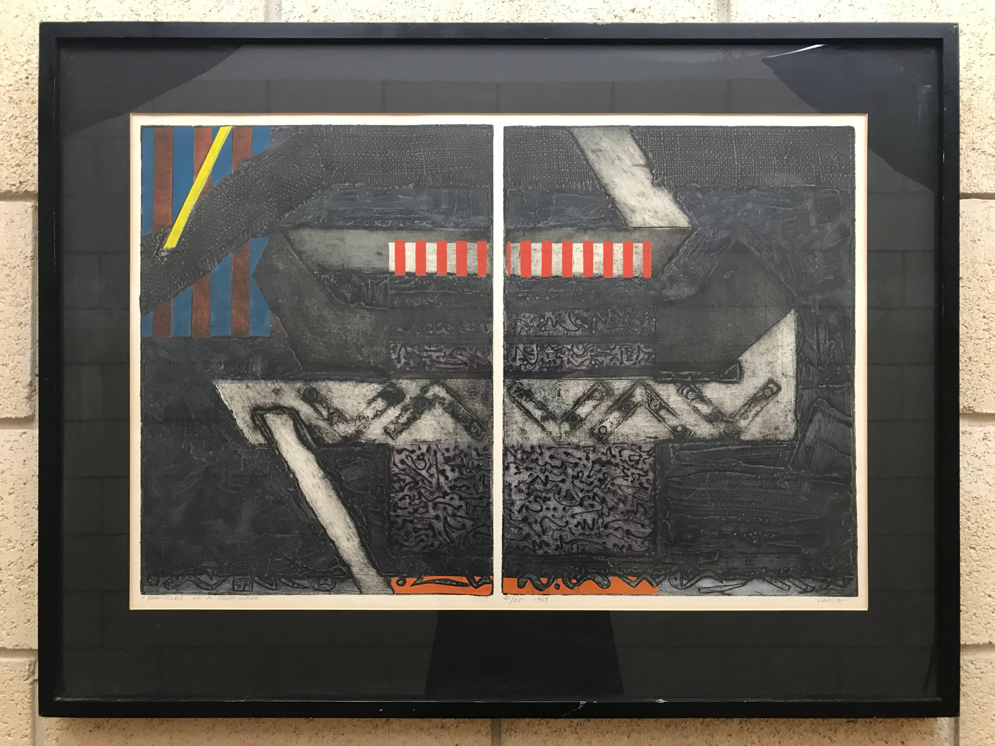 1960s Abstract Serigraph with Provenance by Listed Artist George Nama New York 6
