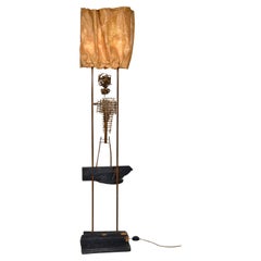 1960s Abstract Standard Lamp Sculpture by David Graves Figurative Handcrafted