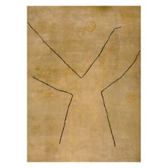 1960s Abstract Vintage Nazca Ecuadorian Beige Olga Fisch Rug 12'4"x17'3" Carpet 1960s Abstract Vintage Nazca Ecuadorian Beige Olga Fisch Rug 12'4"x17'3" Carpet