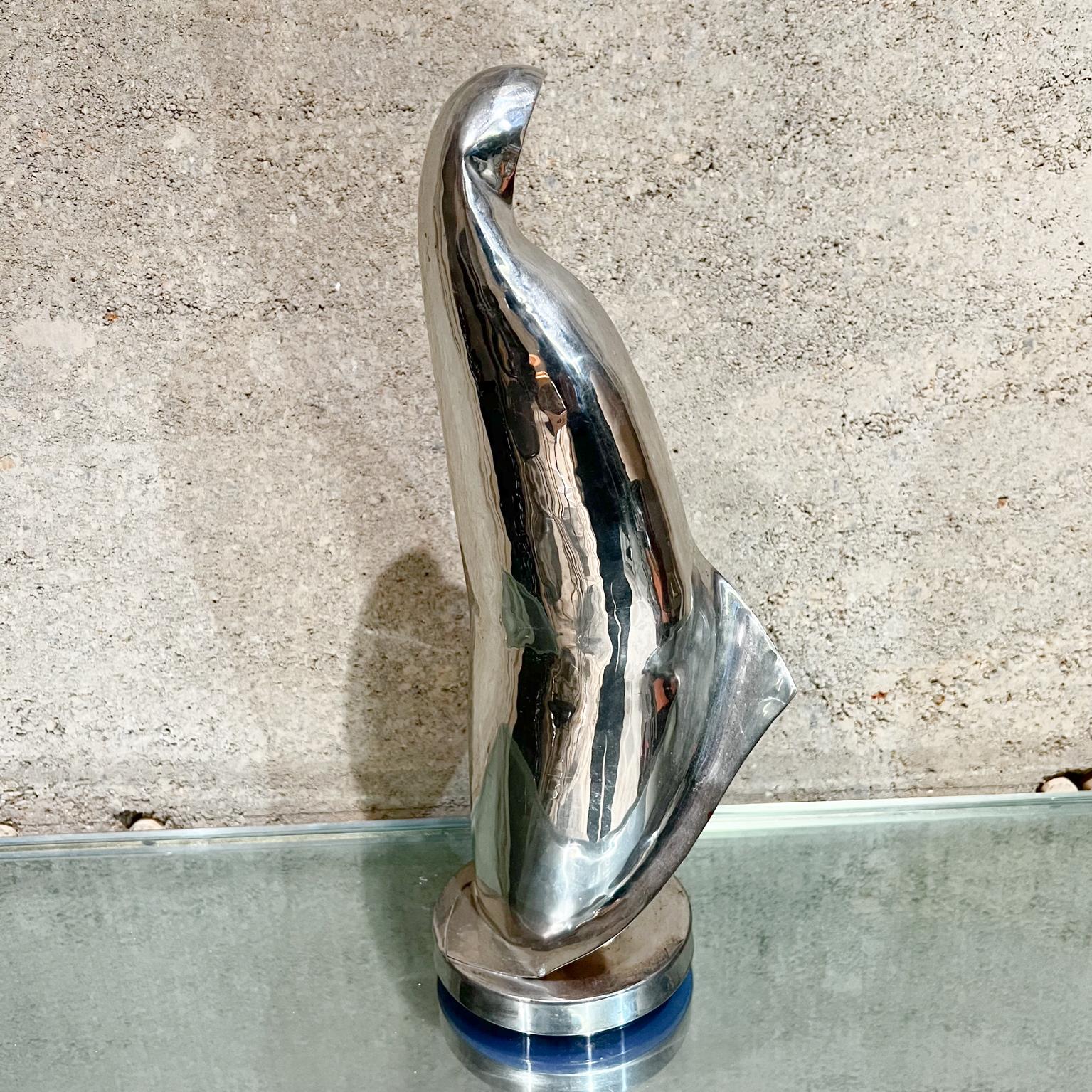 Mid-20th Century 1960s Abstract Virgin Mary Sculpture Silverplate and Copper Los Castillo Taxco