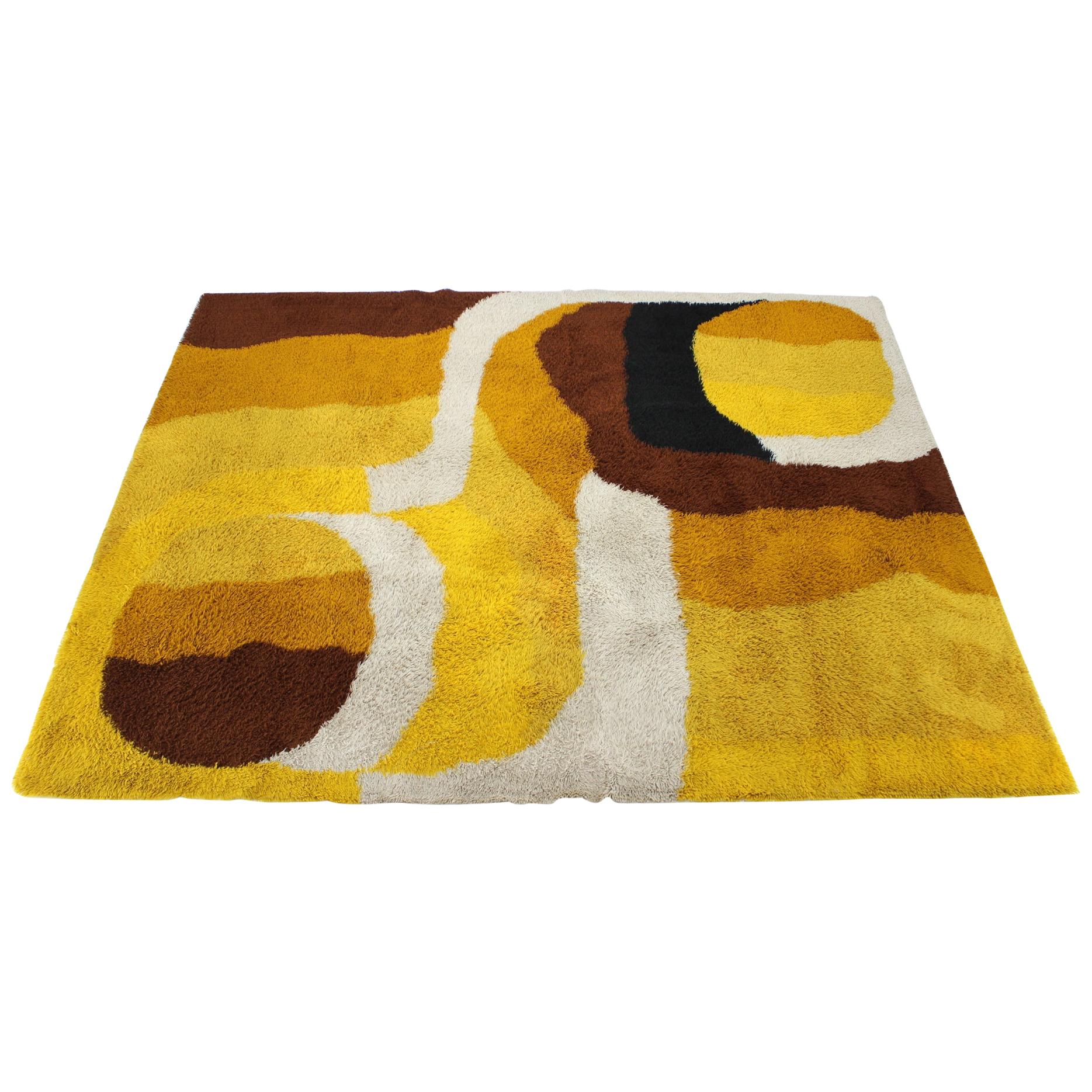 1960s Abstract Wool Carpet by Greif, Denmark