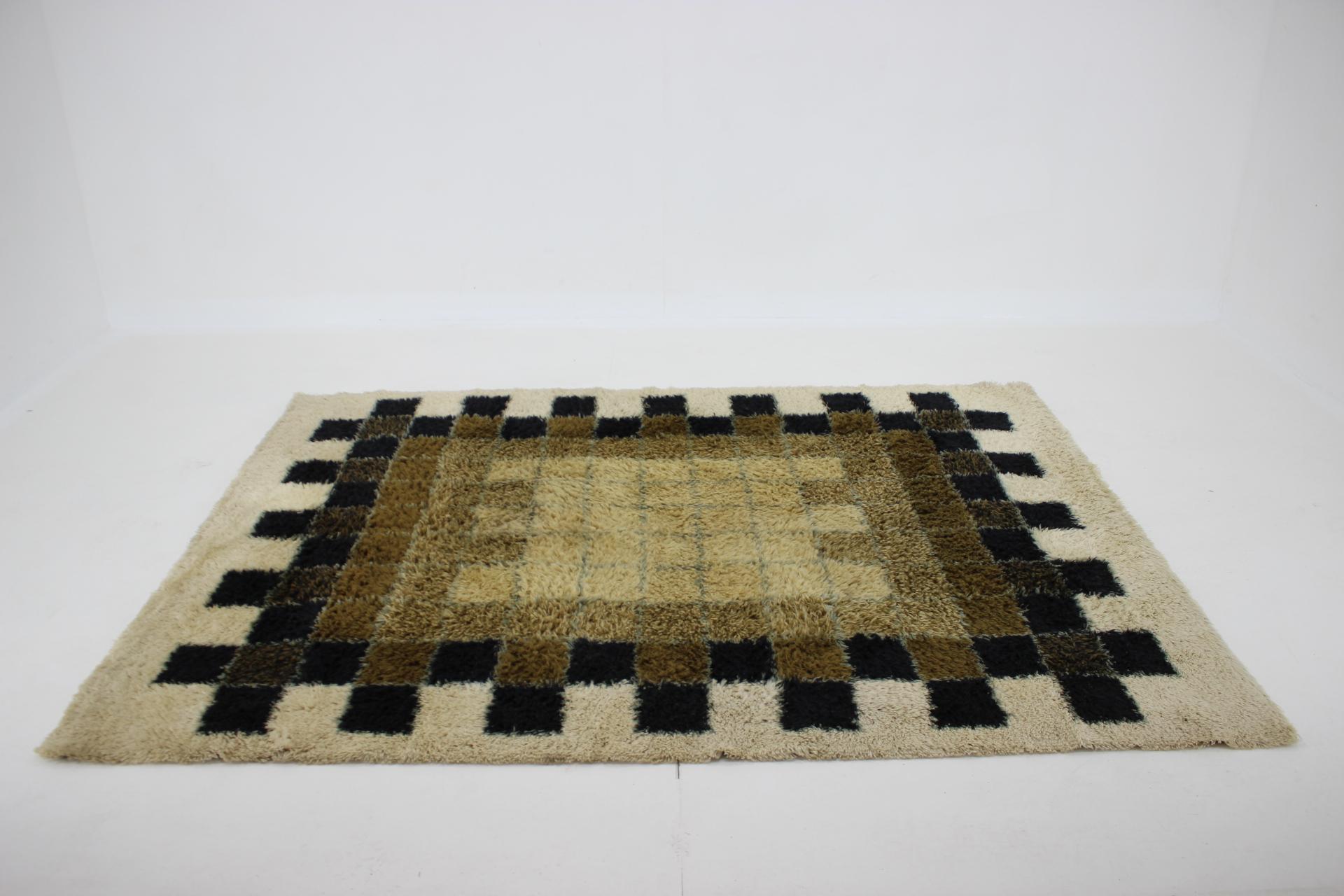 Mid-Century Modern Tapis en laine abstrait des années 1960 par Hojer Eksport Wilton, Danemark en vente