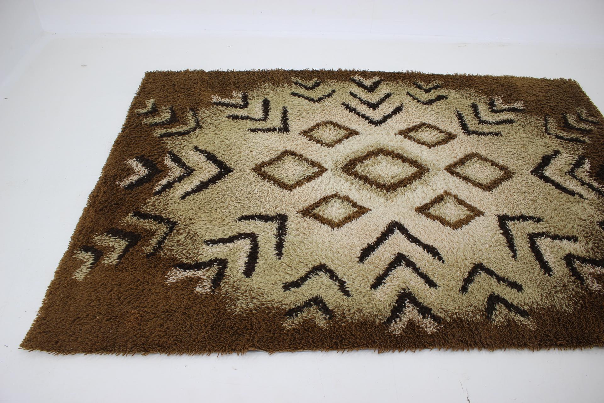 Mid-Century Modern 1960s Abstract Wool Carpet, Denmark