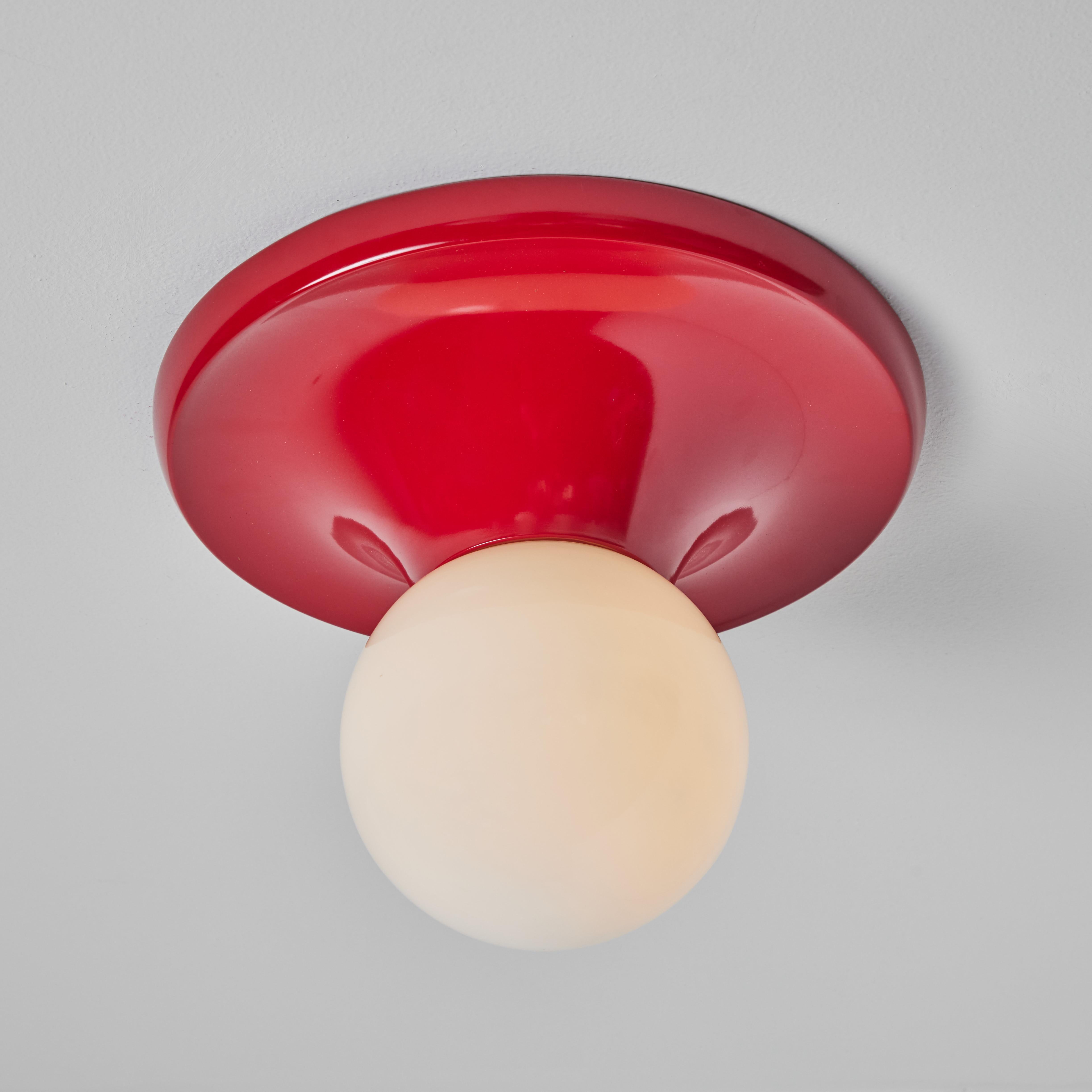 1960s, Achille Castiglioni 'Light Ball' Wall or Ceiling Lamp in Red for Flos In Good Condition In Glendale, CA