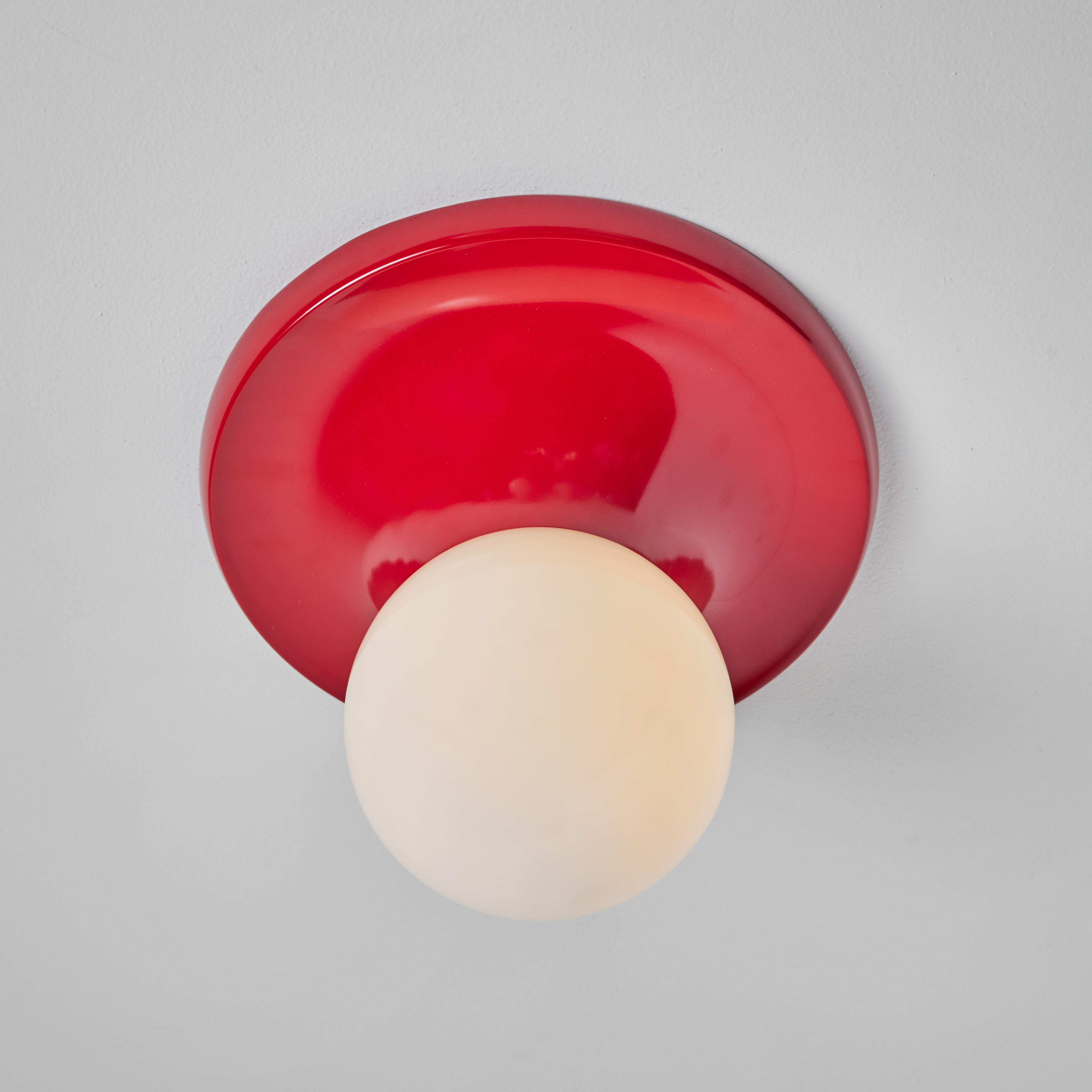 Mid-20th Century 1960s, Achille Castiglioni 'Light Ball' Wall or Ceiling Lamp in Red for Flos