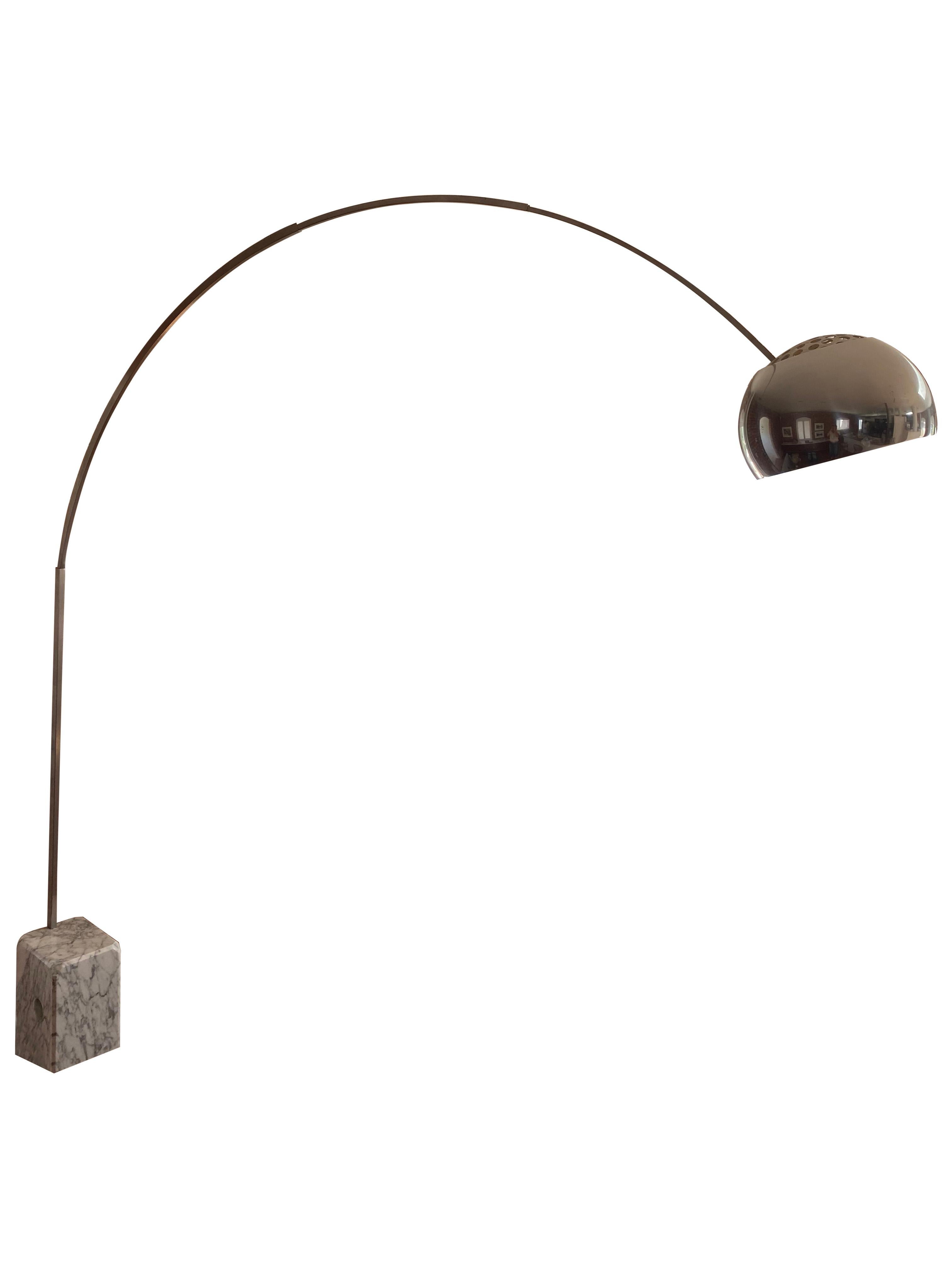 Mid-Century Modern 1960s Achille & Pier Giacomo Castiglioni Floor Lamp Arco' For Sale