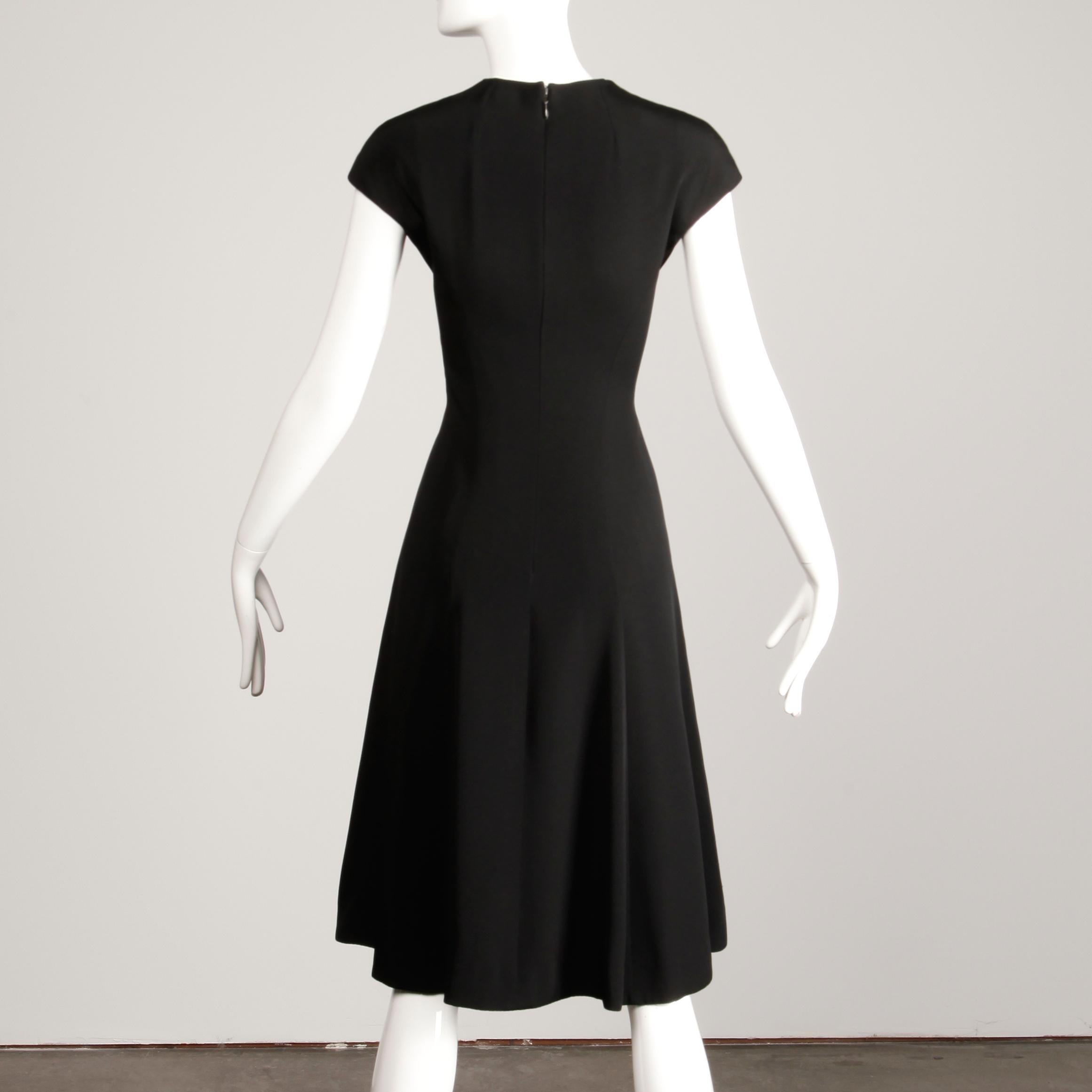 Women's 1960s Adele Simpson Vintage Little Black Dress