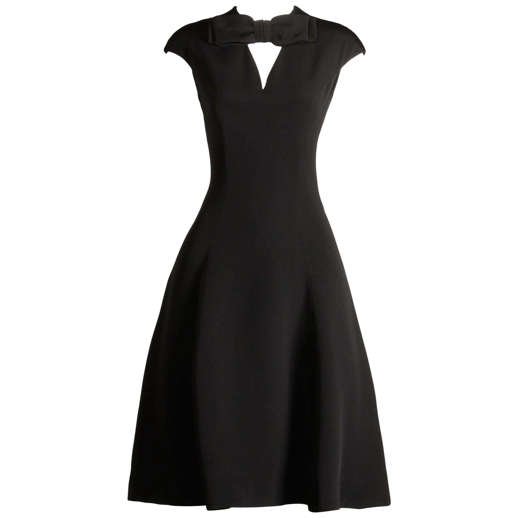 1960s Adele Simpson Vintage Little Black Dress