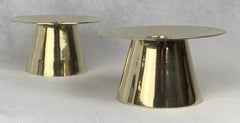 1960's Adjustable Brass Pricket Candleholders