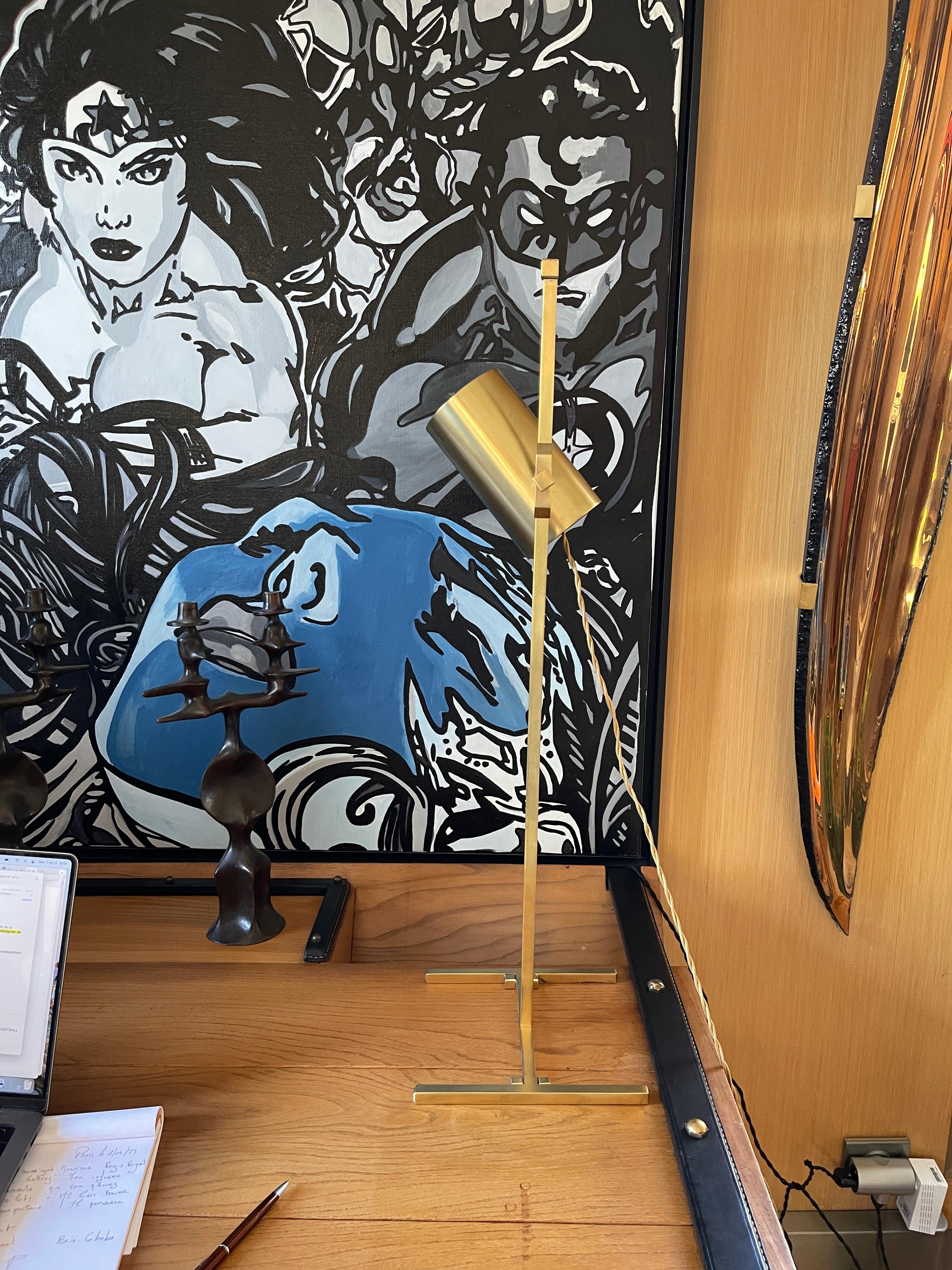 1970's adjustable brass table lamp 
Very nice condition and quality
France