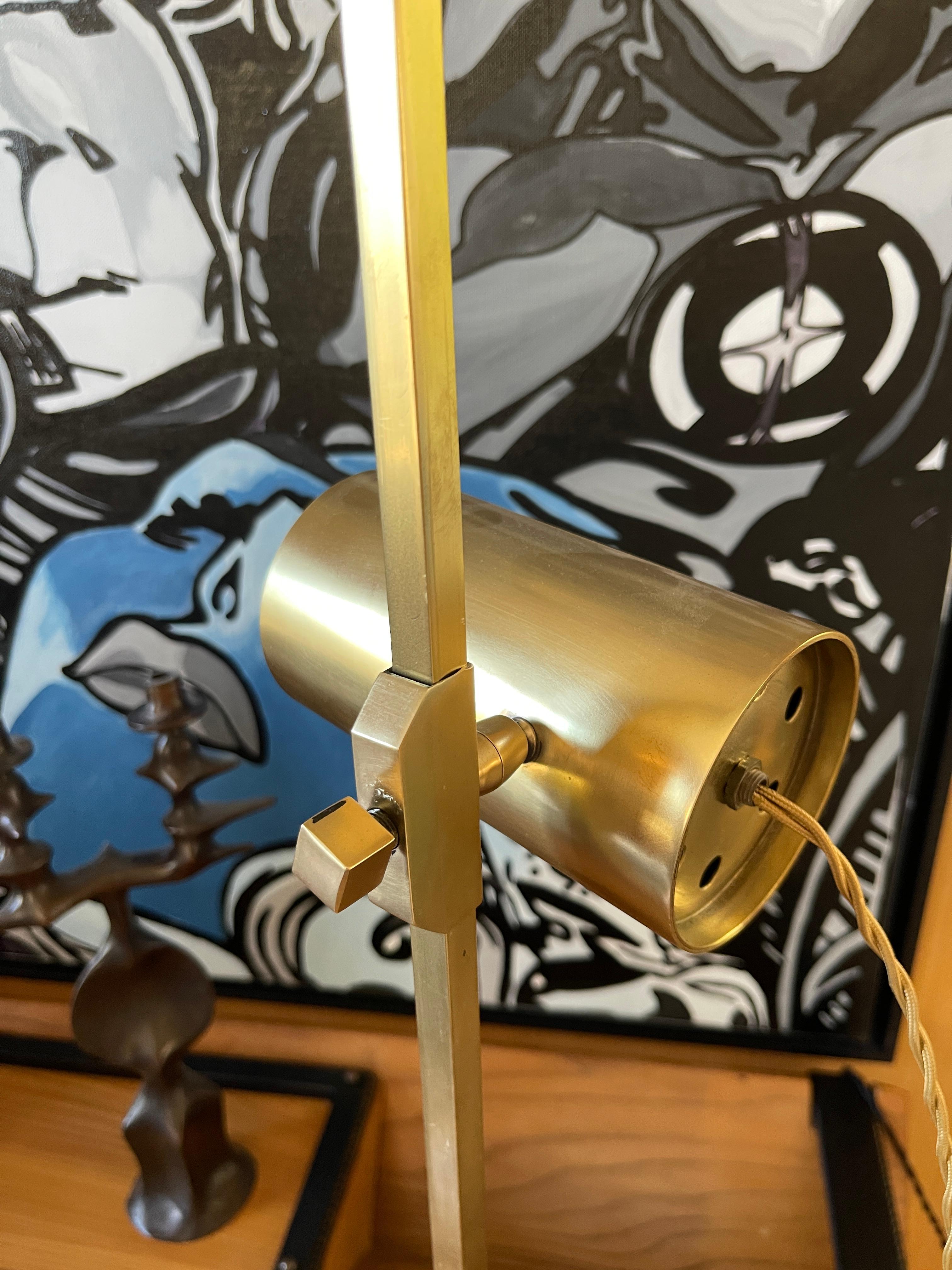 1960's adjustable brass table lamp For Sale 2