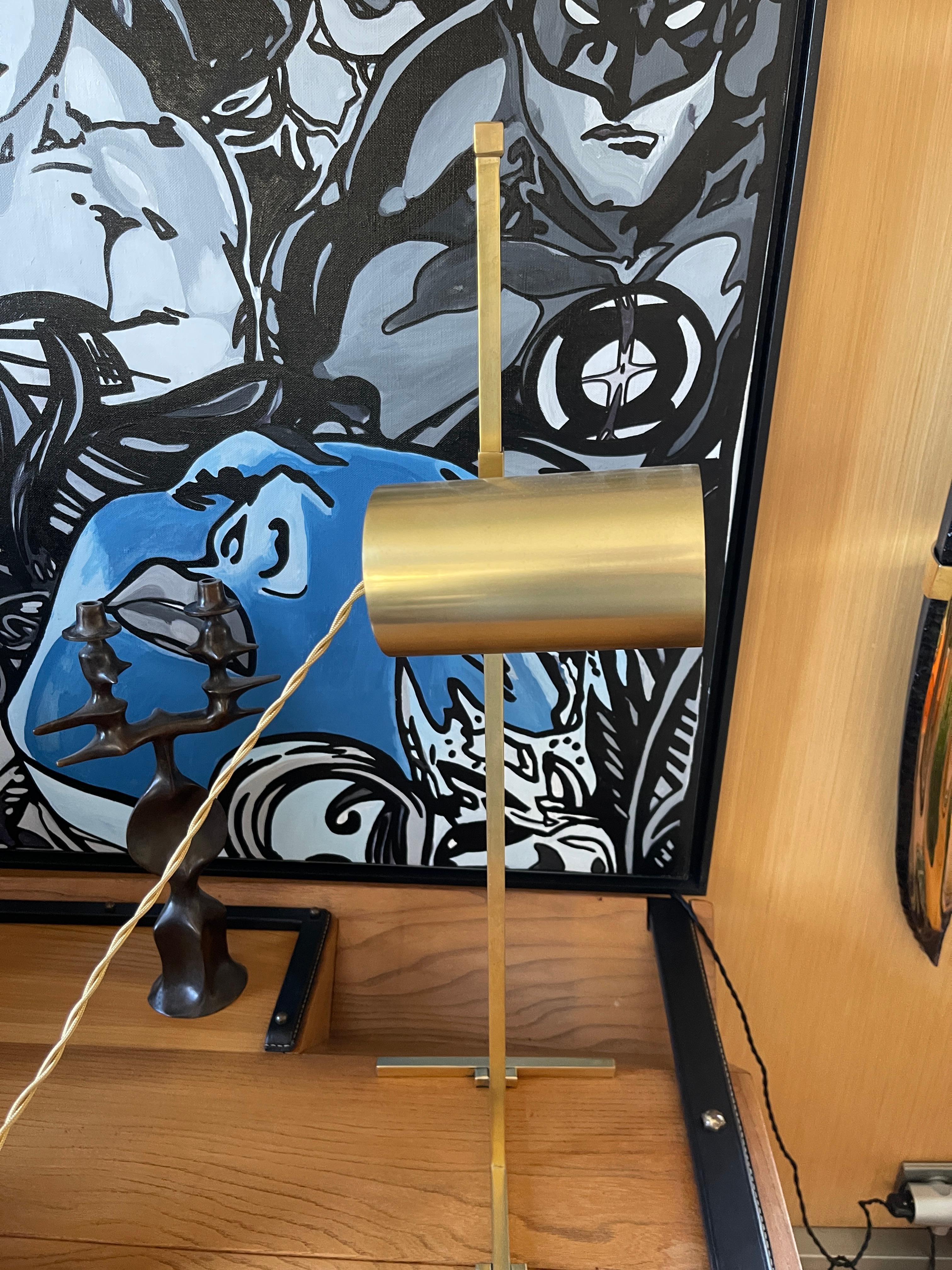 1960's adjustable brass table lamp For Sale 3