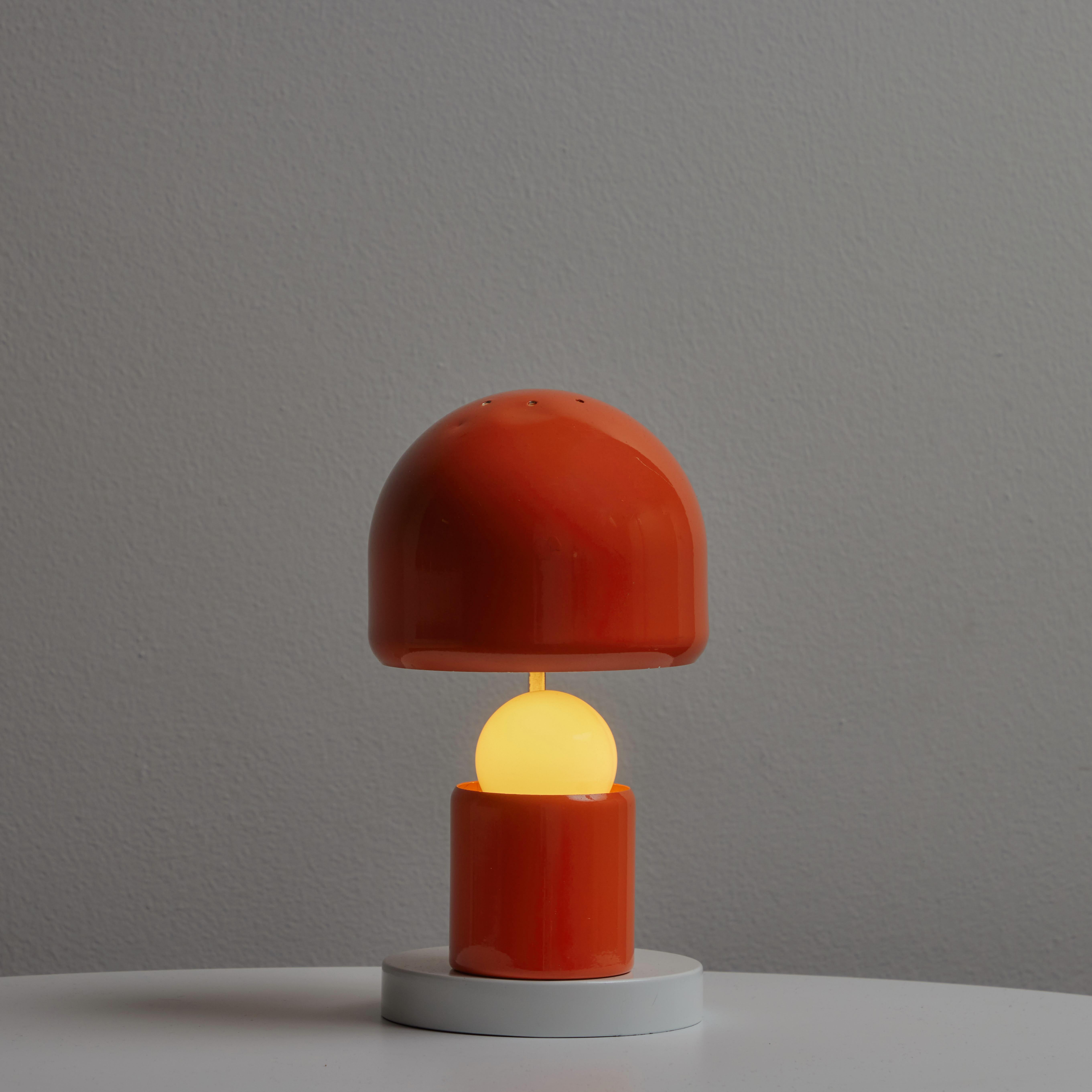 Painted 1960s Adjustable Perforated Table Lamp Attributed to Tito Agnoli for O-Luce For Sale
