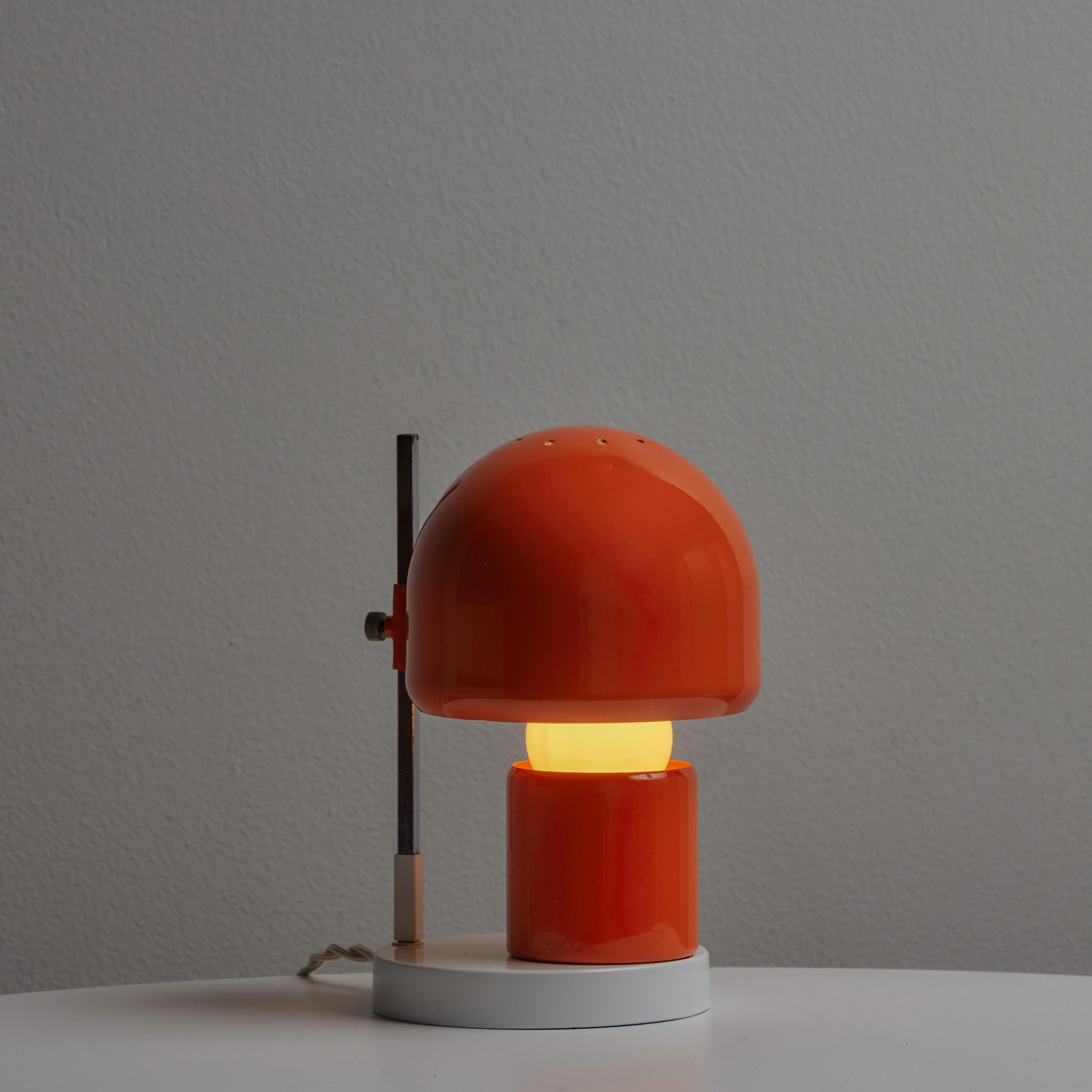 Metal 1960s Adjustable Perforated Table Lamp Attributed to Tito Agnoli for O-Luce For Sale