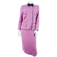 Vintage 1960s Adolfo Purple Mohair Suit