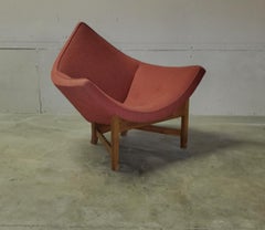 1960s Adrian Pearsall Coconut Lounge Chair On Walnut Base Original Upholstery