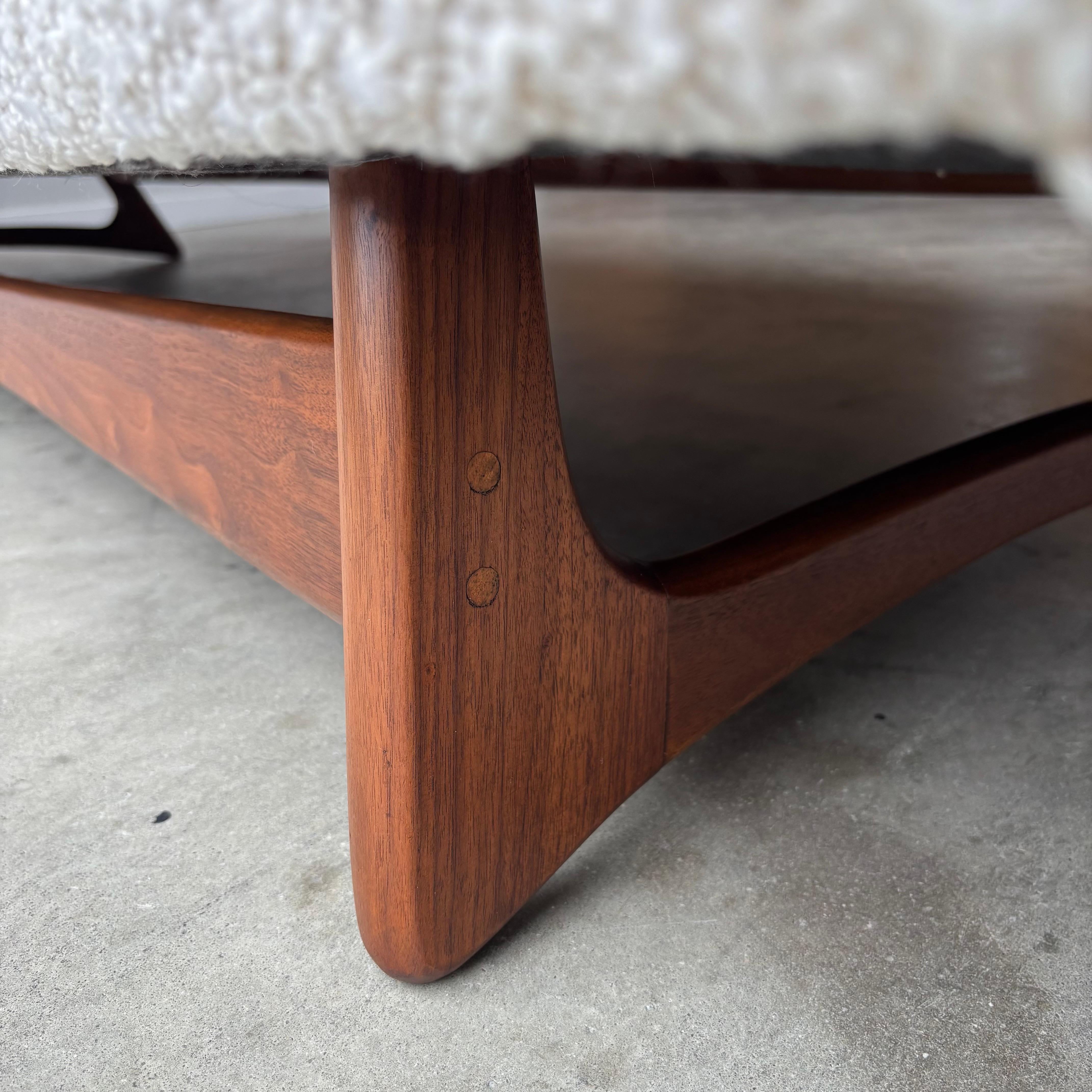 1960s Adrian Pearsall Gondola Sofa, Newly Upholstered Kravet Performance Fabric For Sale 1