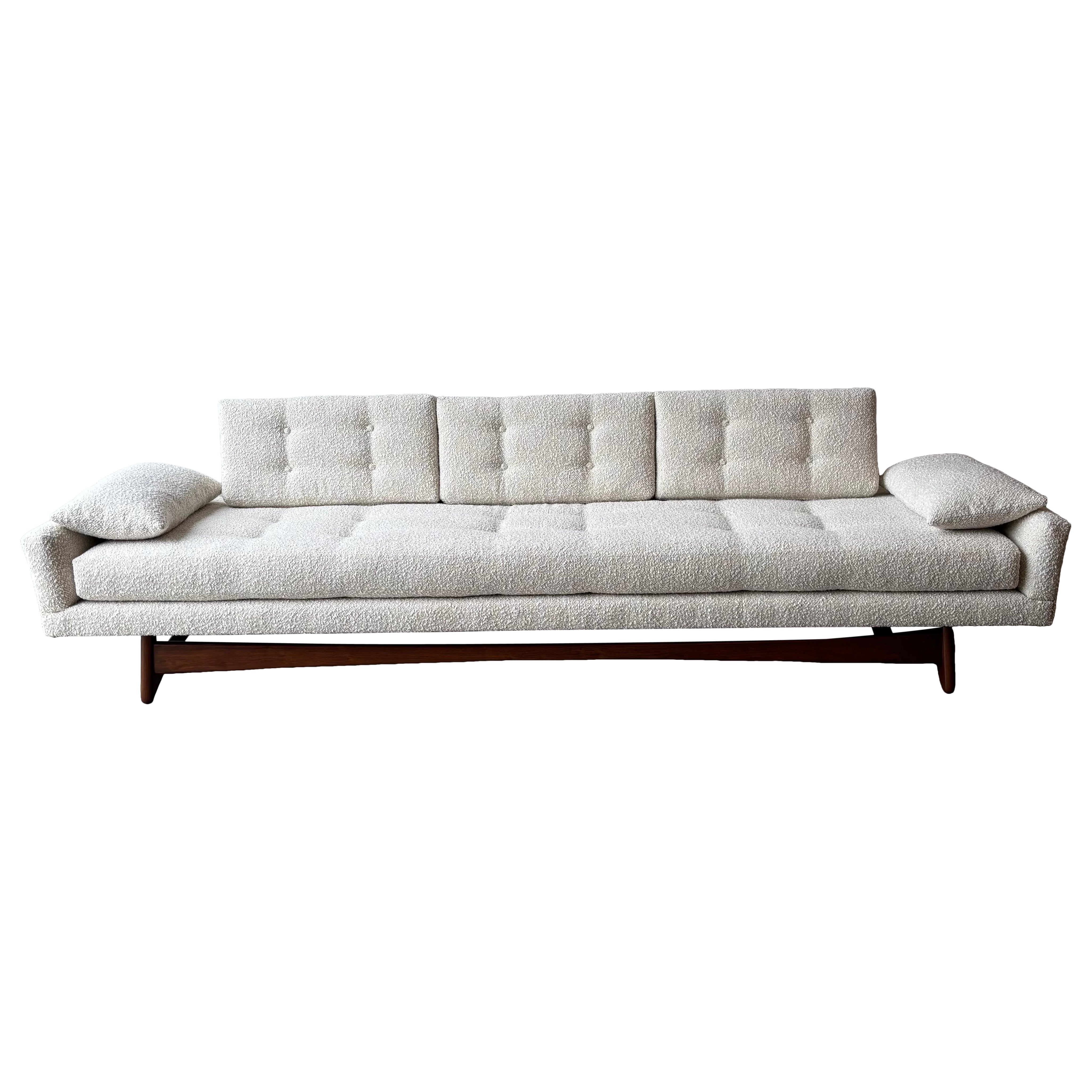 1960s Adrian Pearsall Gondola Sofa, Newly Upholstered Kravet Performance Fabric For Sale