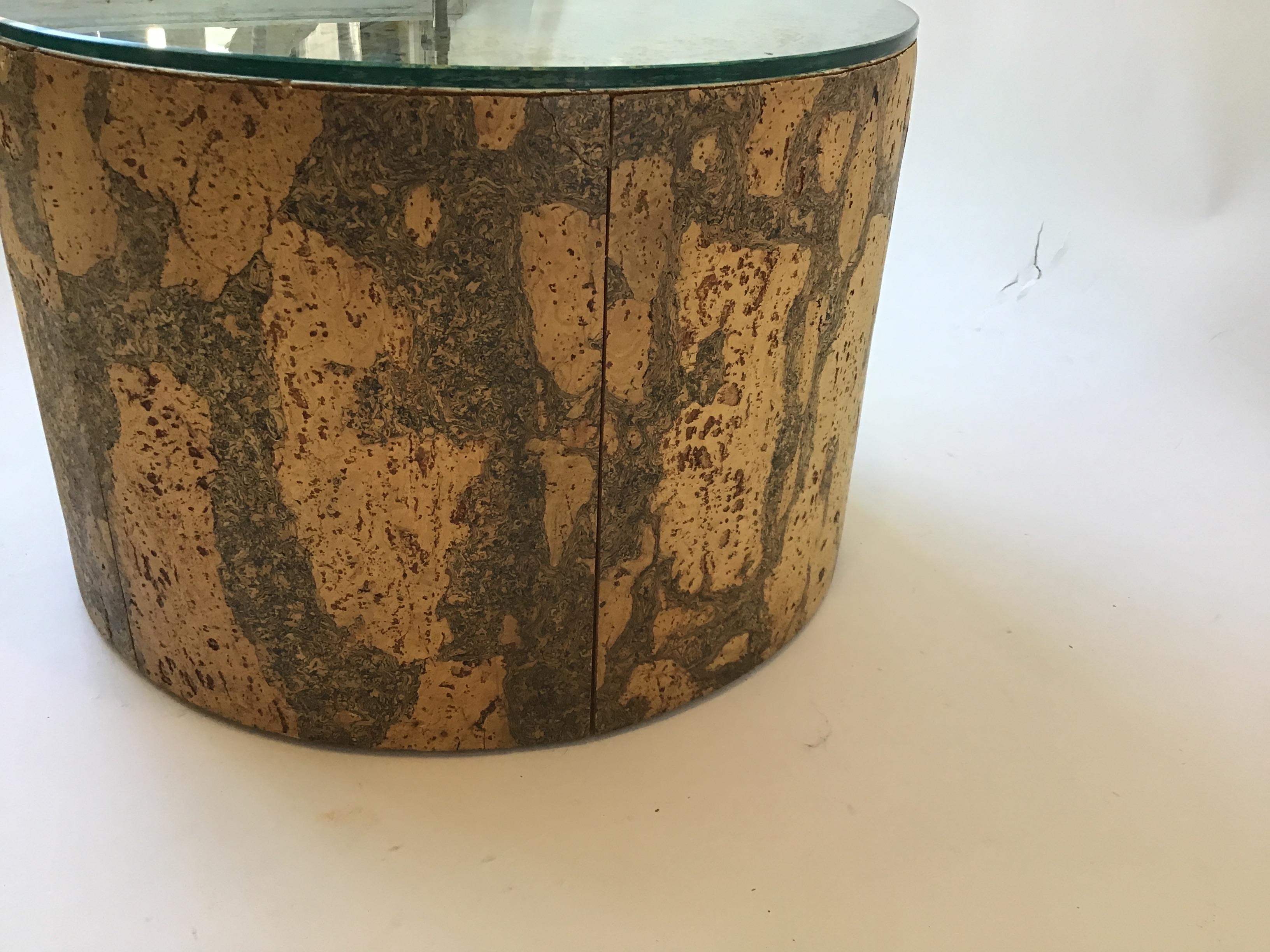 1960s Adrian Pearsall Round Cork Side Table 1