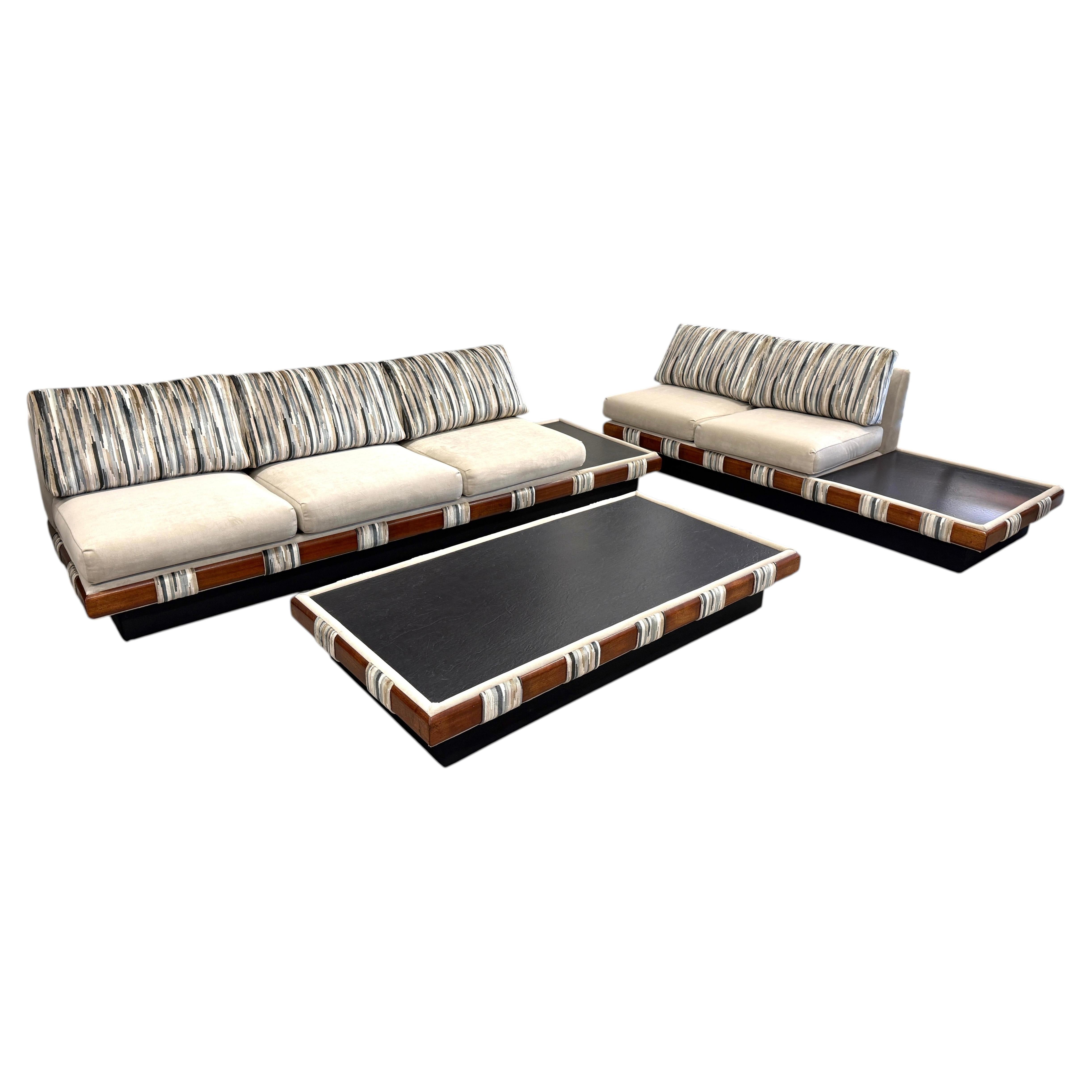 1960’s Adrian Pearsall Sectional Sofa Set with Matching Cocktail Table For Sale