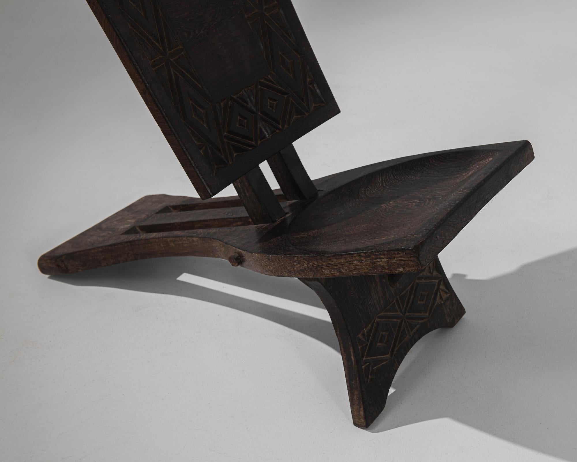 Hardwood 1960s African Wooden Chair
