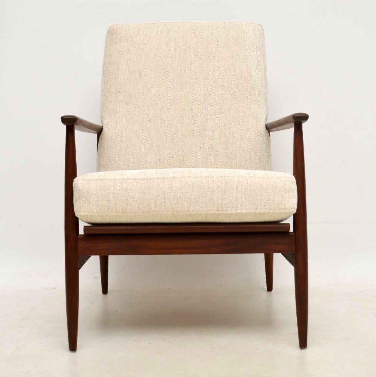 Scandinavian 1960s Afromosia Vintage Armchair
