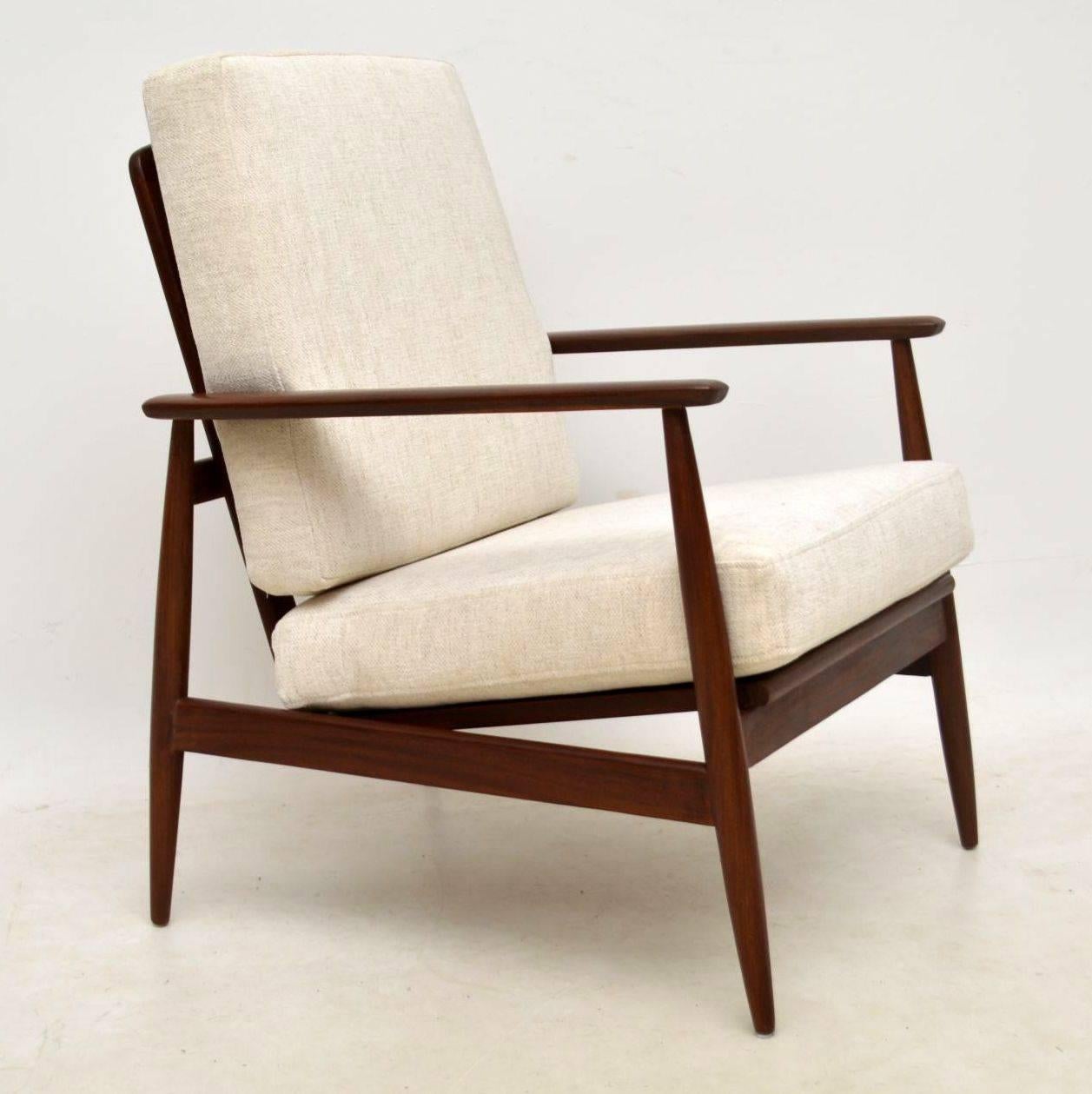 Mid-20th Century 1960s Afromosia Vintage Armchair