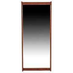1960s Aksel Kjersgaard Danish Rectangular Wall Mirror in Teak 27 x 40 Inches