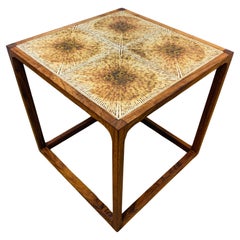 Aksel Kjersgaard, Feldballes Mobelfabrik table basse à carreaux en bois de rose des années 1960