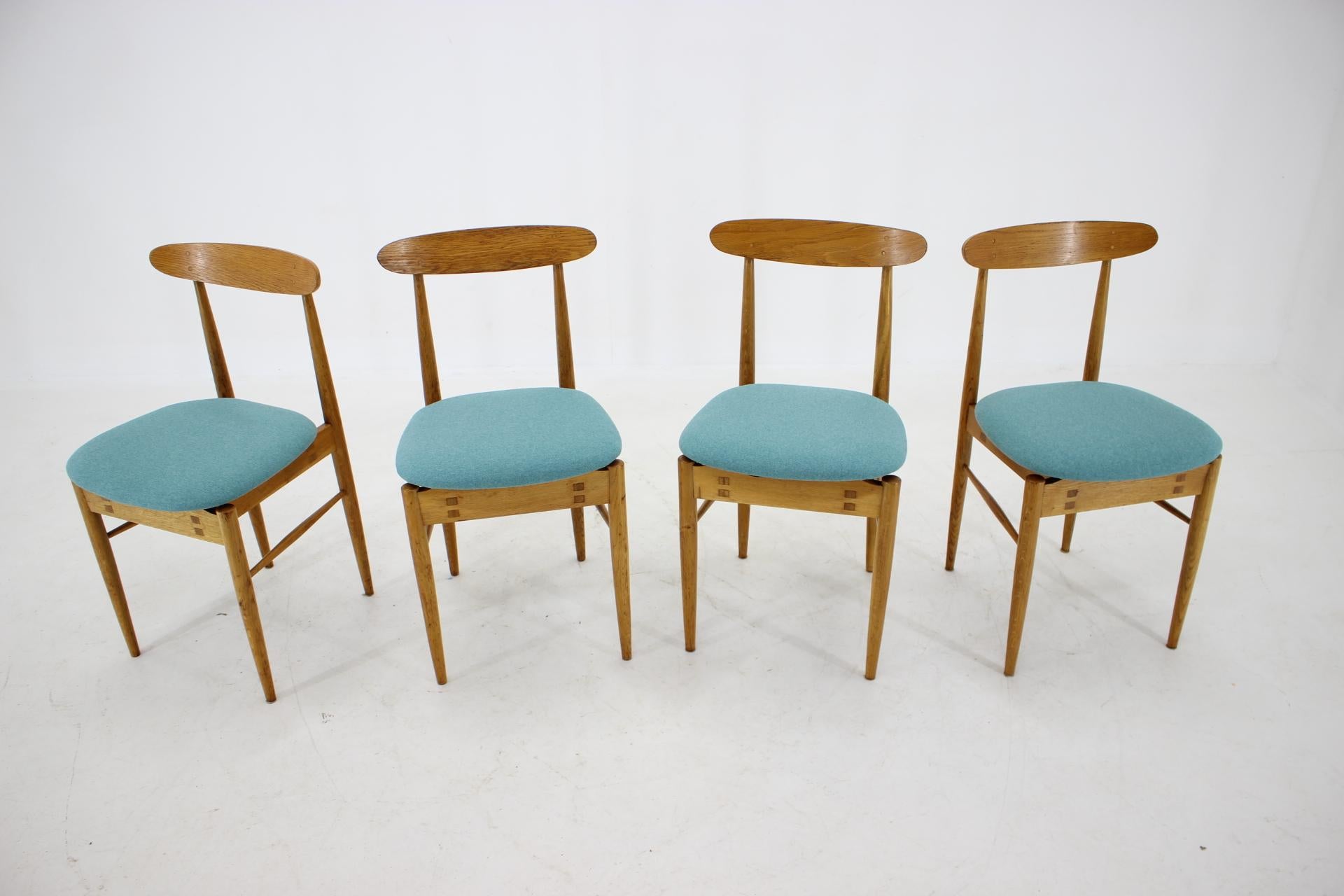 Mid-Century Modern 1960s Alan Fuchs Rare Dining Chairs for ULUV, Czechoslovakia For Sale