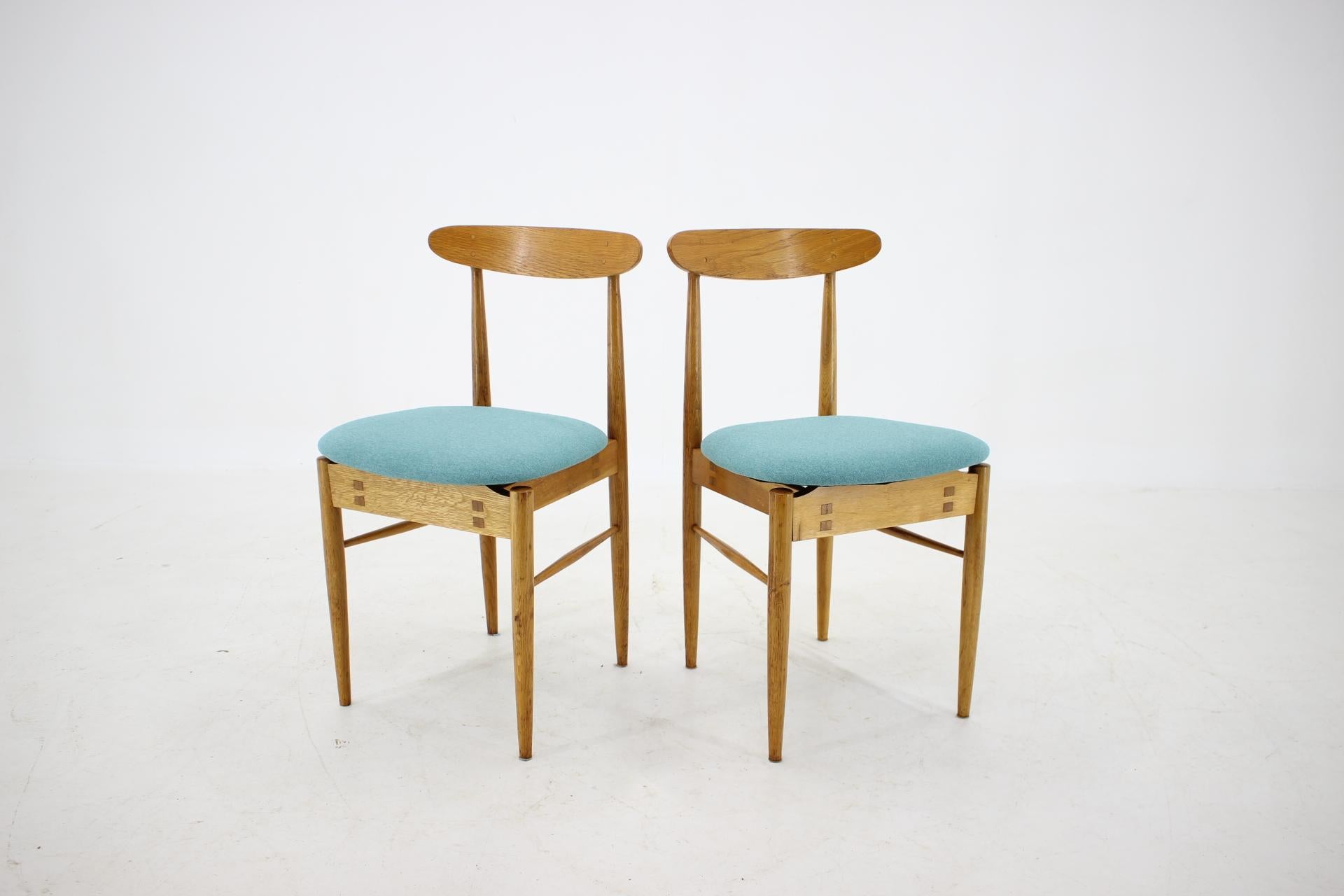 Fabric 1960s Alan Fuchs Rare Dining Chairs for ULUV, Czechoslovakia For Sale