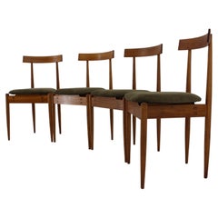 1960s Alan Fuchs Set of Four Dining Chairs in Corduroy by ULUV, Czechoslovakia