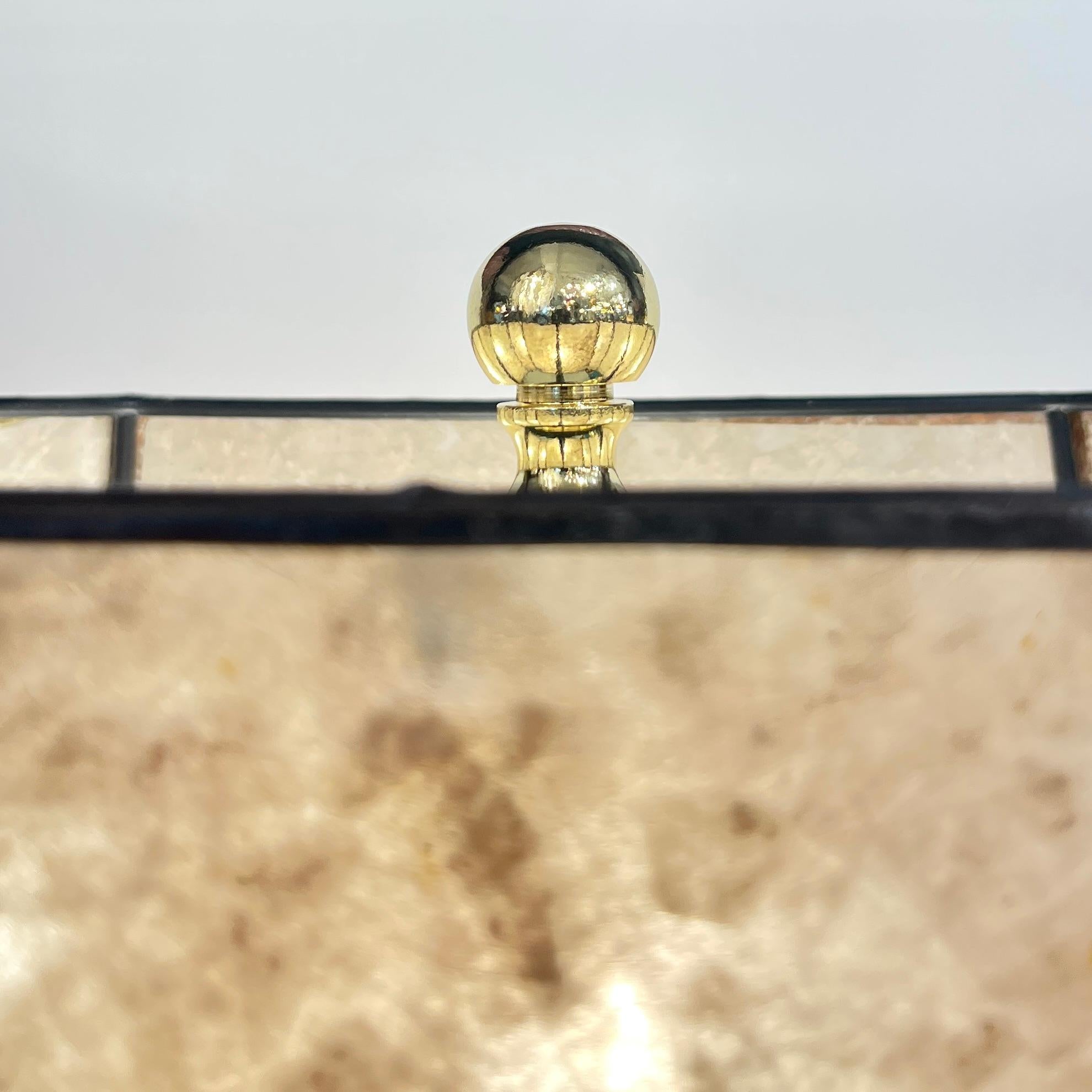 1960er Jahre Albarelli Italienisch Paar groß Matt Weiß Gold Murano Glas Tischlampen im Angebot 5