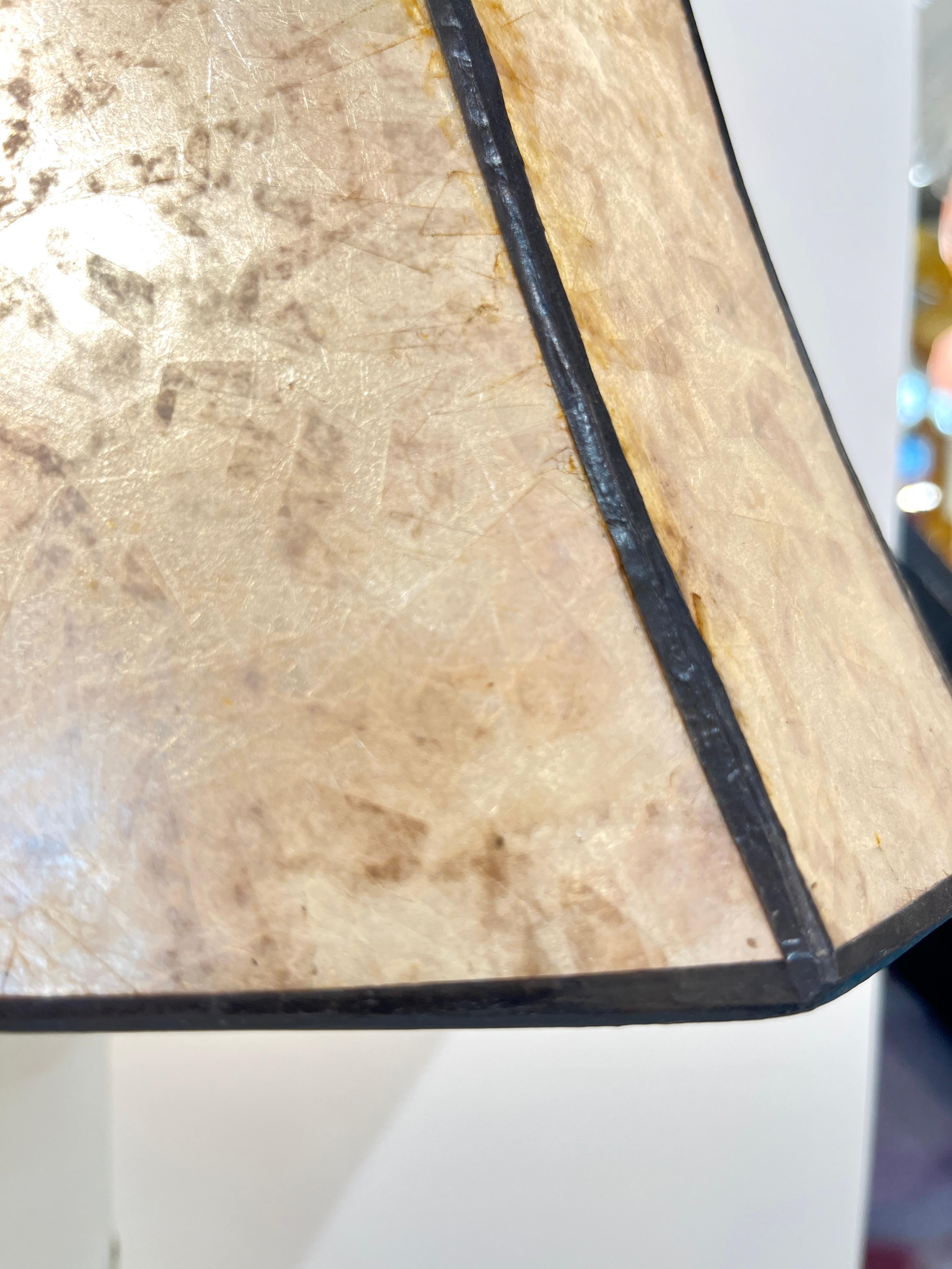 1960er Jahre Albarelli Italienisch Paar groß Matt Weiß Gold Murano Glas Tischlampen (Mitte des 20. Jahrhunderts) im Angebot