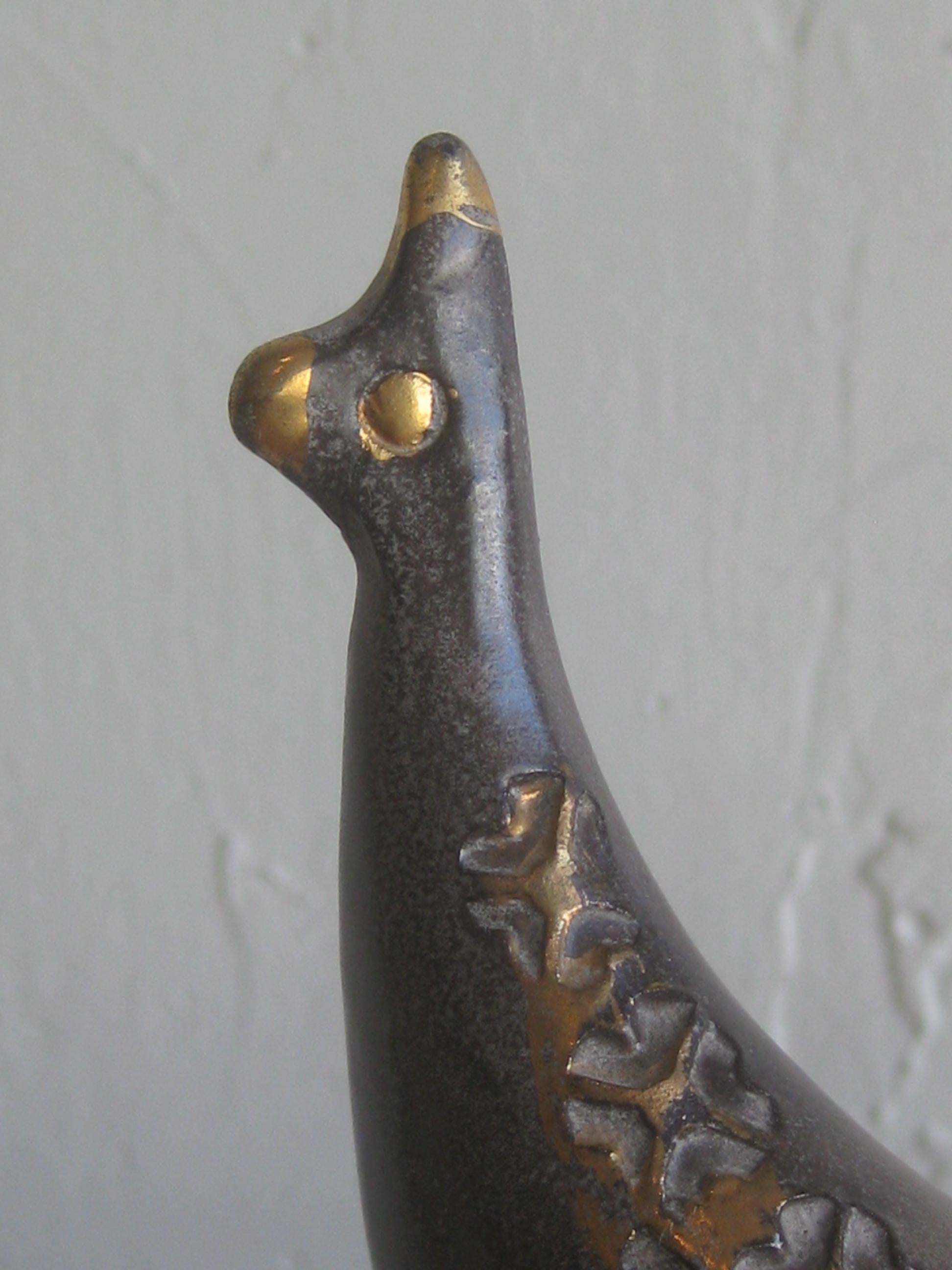Hand-Crafted 1960's Aldo Londi Bitossi for Raymor Italy Abstract Ceramic Pottery Bird Vase