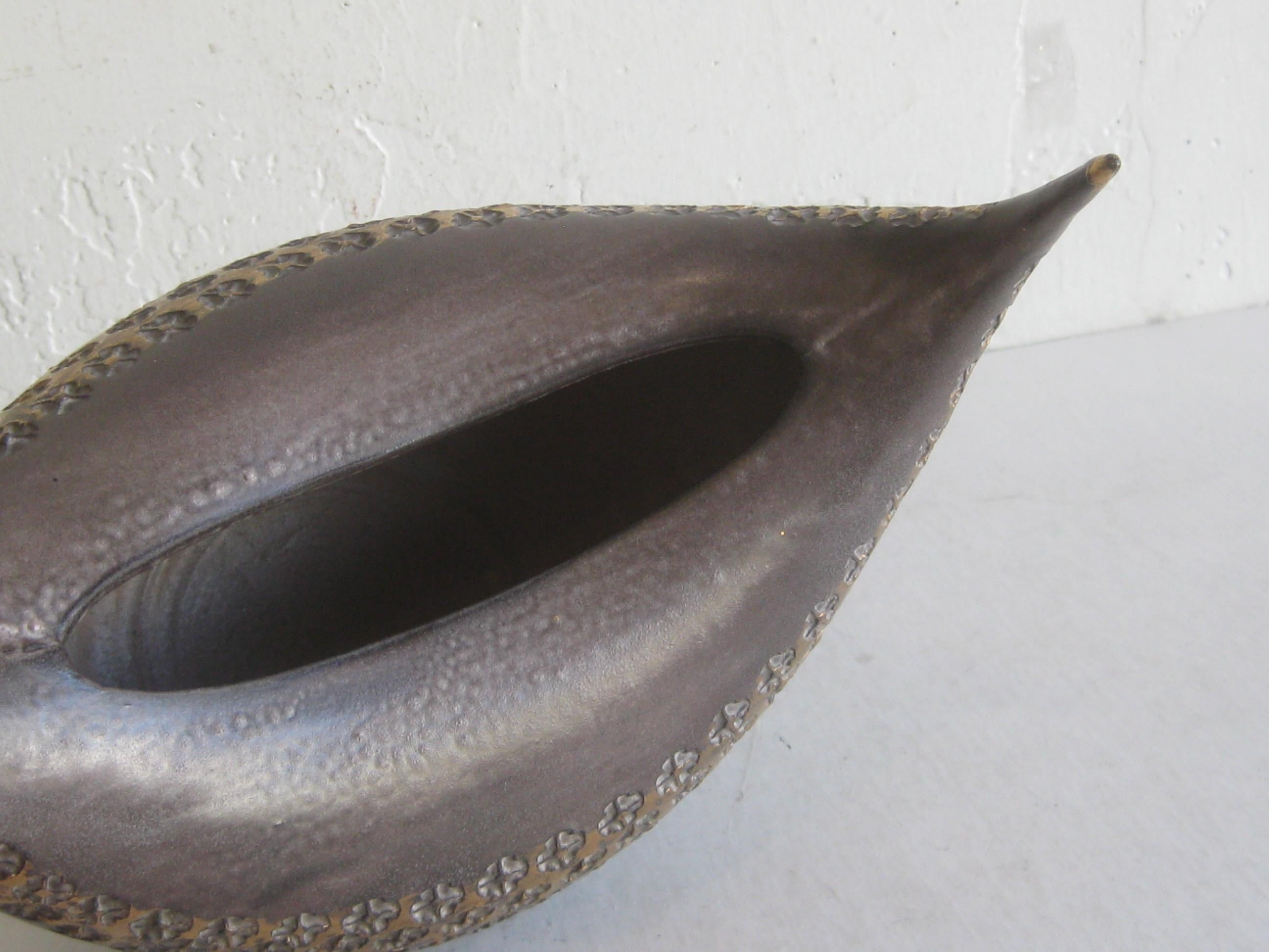 1960's Aldo Londi Bitossi for Raymor Italy Abstract Ceramic Pottery Bird Vase 3