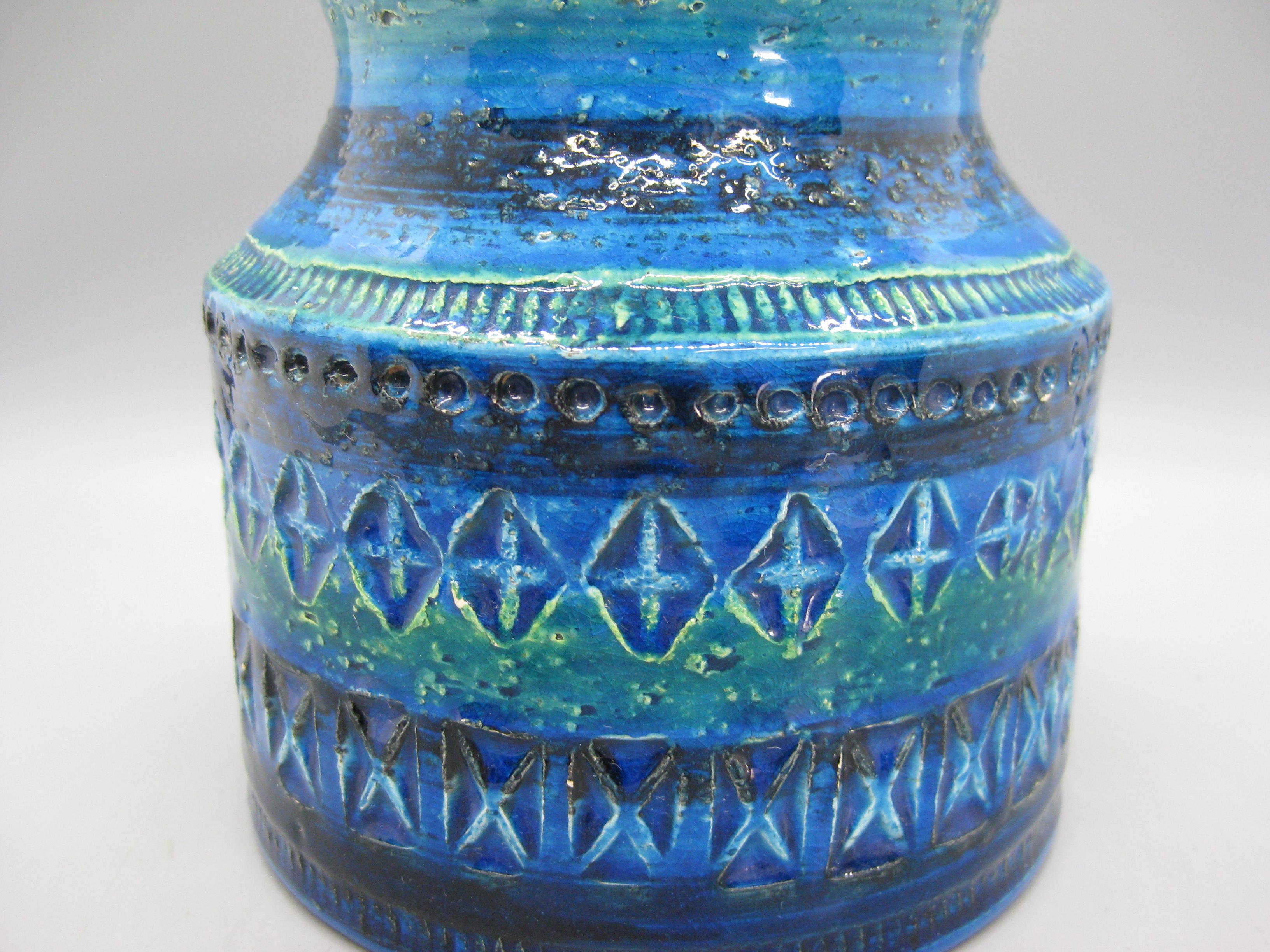 1960's Aldo Londi Bitossi for Raymor Italy Abstract Ceramic Pottery Rimini Vase For Sale 4