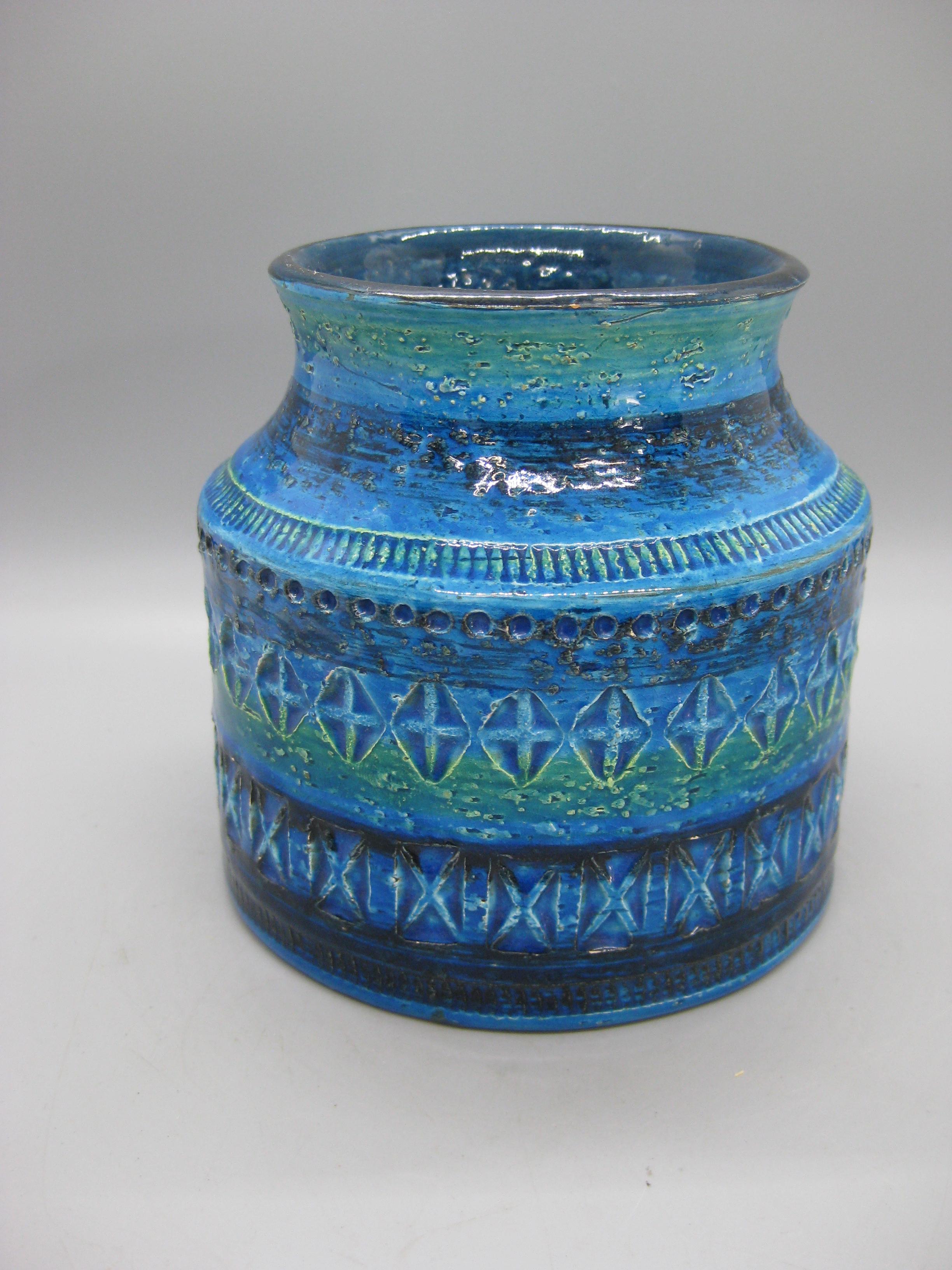 Abstrakte Rimini-Vase aus Keramik von Aldo Londi Bitossi für Raymor, Italien, 1960er Jahre im Zustand „Hervorragend“ im Angebot in San Diego, CA