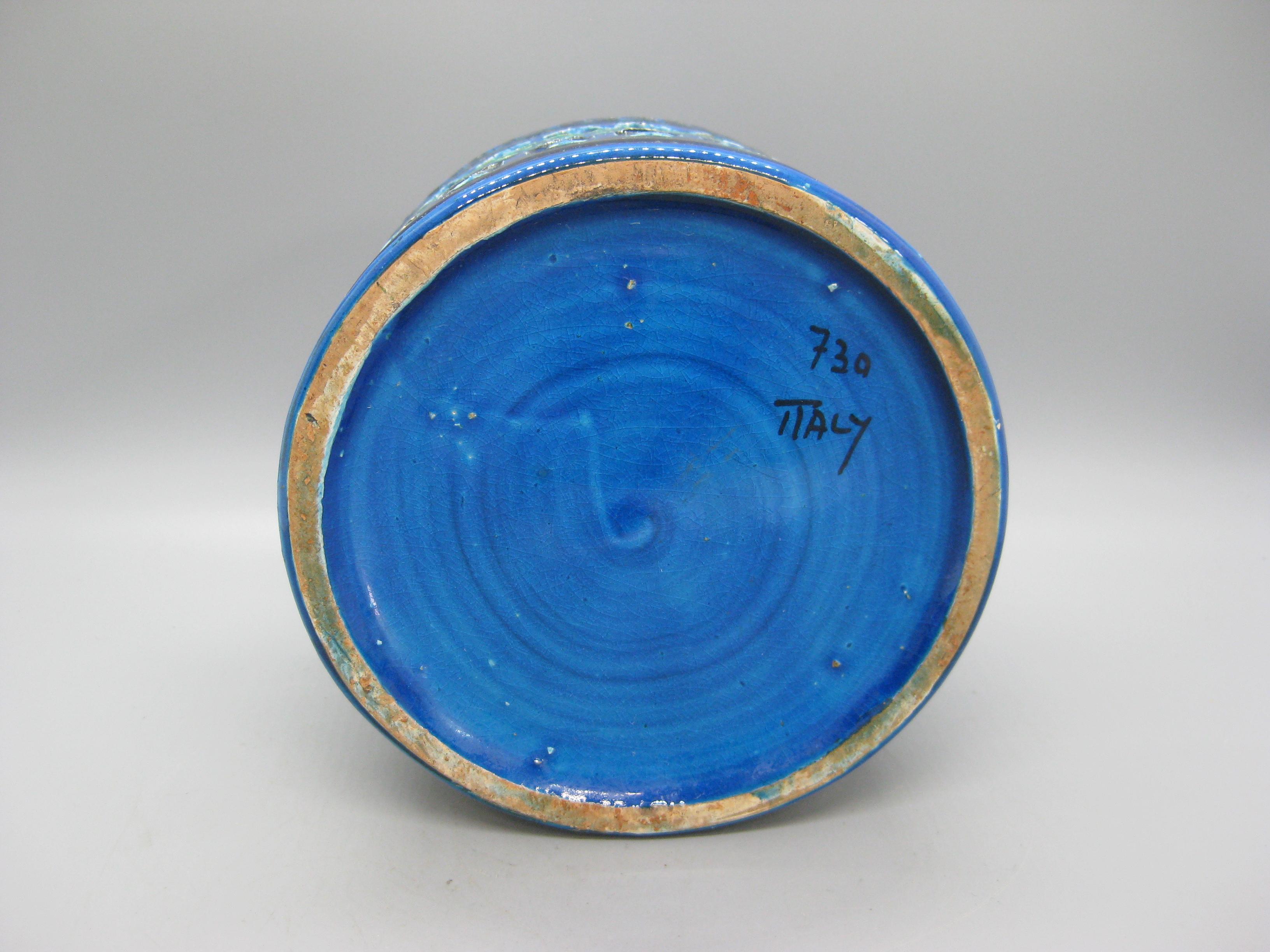 1960's Aldo Londi Bitossi for Raymor Italy Abstract Ceramic Pottery Rimini Vase For Sale 2