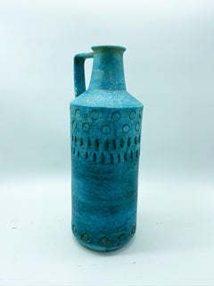 1960s Aldo Londi for Bitossi Green and Gold Vase