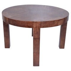1960 Aldo Tura Table de salle à manger en peau de chèvre enveloppée Italie