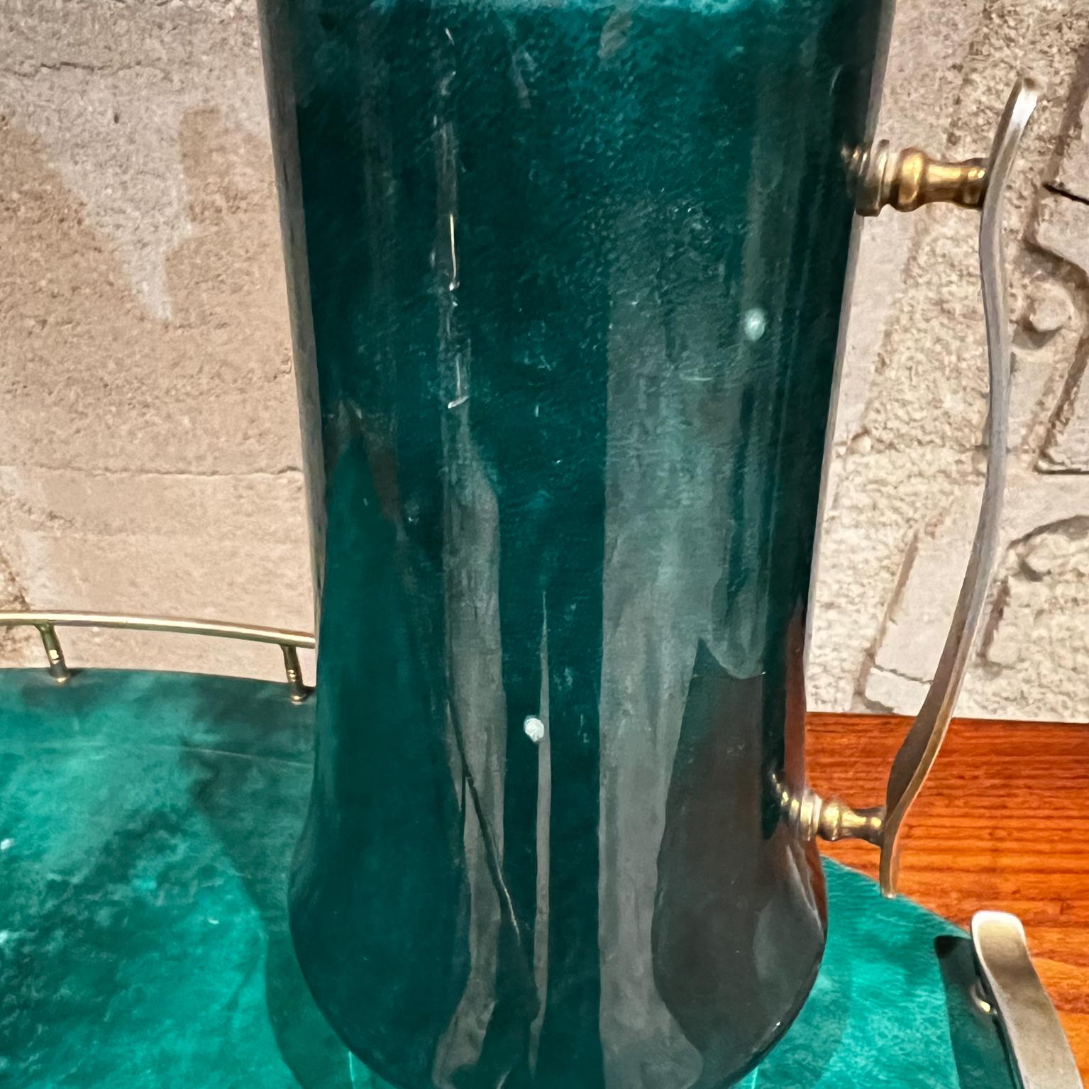 1960 Aldo Tura Goatkin Brass Barware Set Ice Bucket Carafe Tray Italy 3