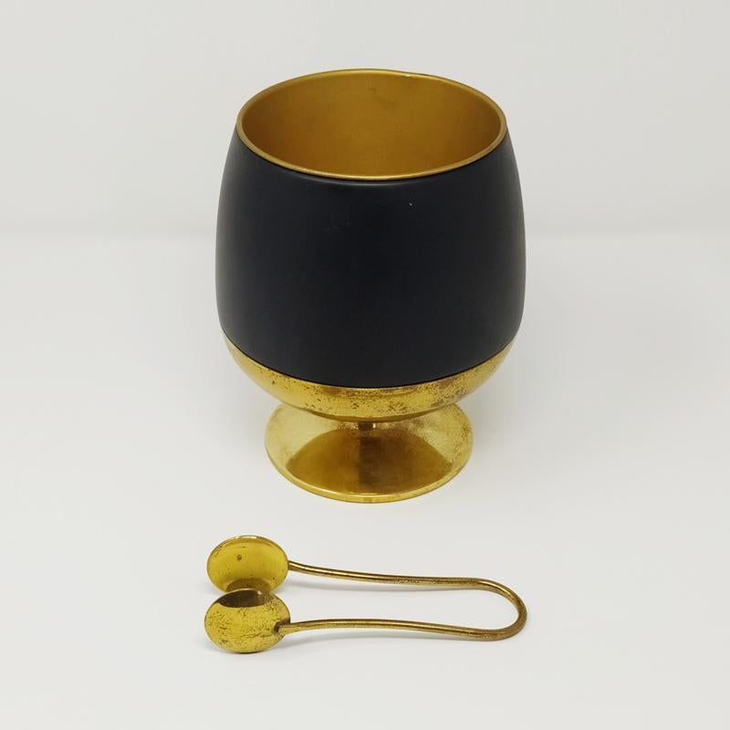 1960s, Aldo Tura Modern Italian Brass Cocktail Set for Napoleon Cognac For Sale 4