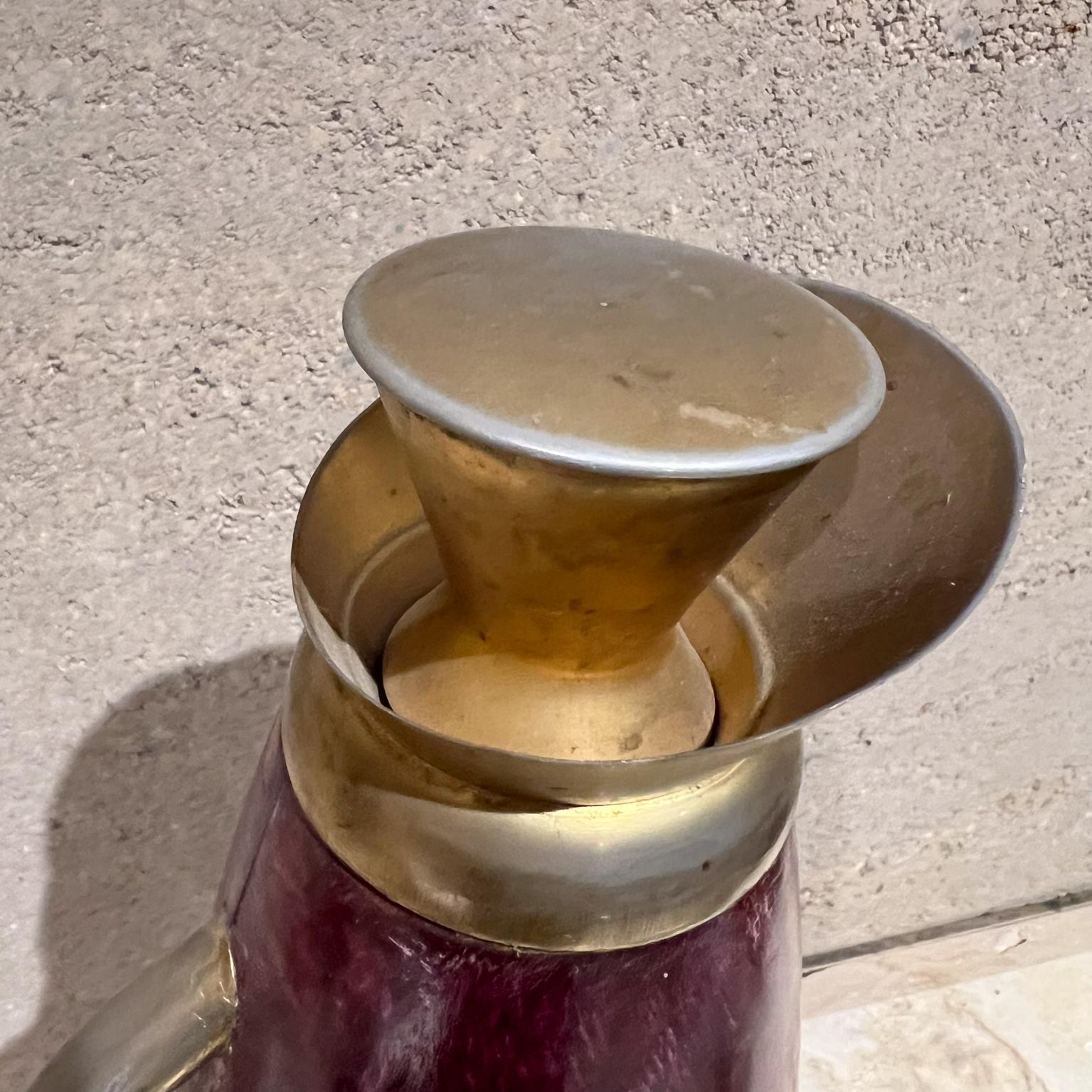 1960s Aldo Tura Purple Pitcher Goatskin and Brass Italy For Sale 5