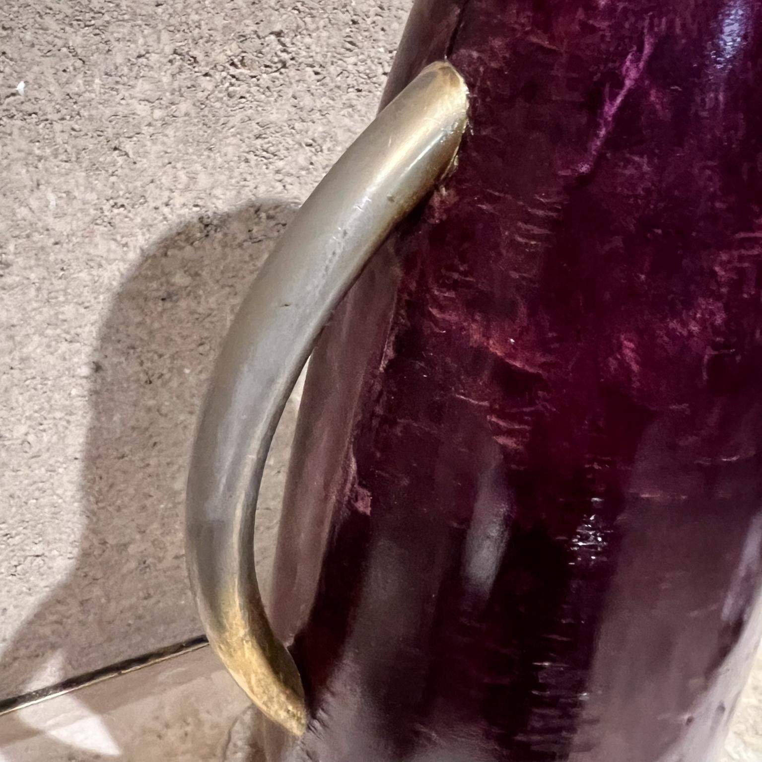 1960s Aldo Tura Purple Pitcher Goatskin and Brass Italy For Sale 7