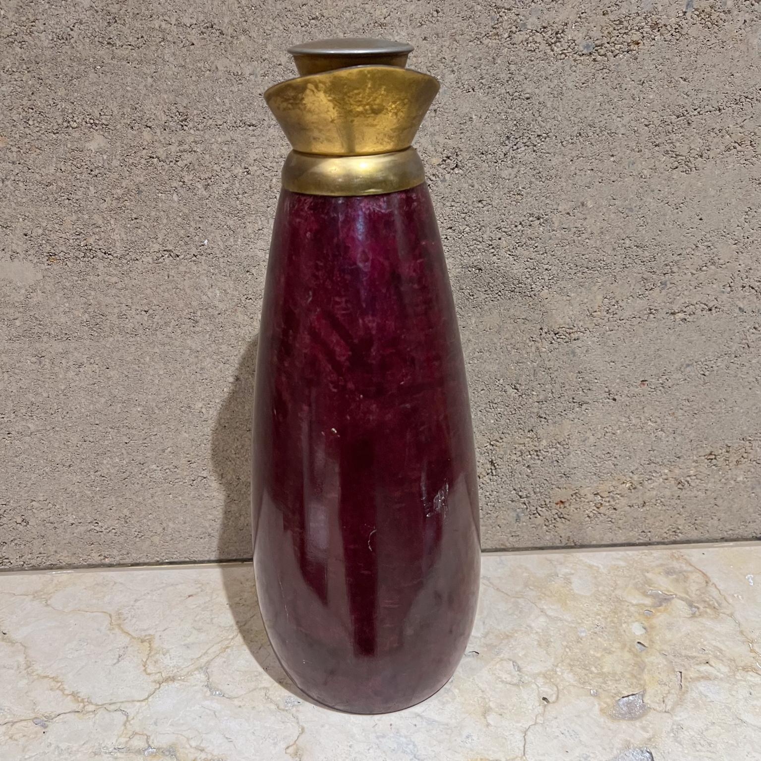 1960s Aldo Tura Purple Pitcher Goatskin and Brass Italy For Sale 8