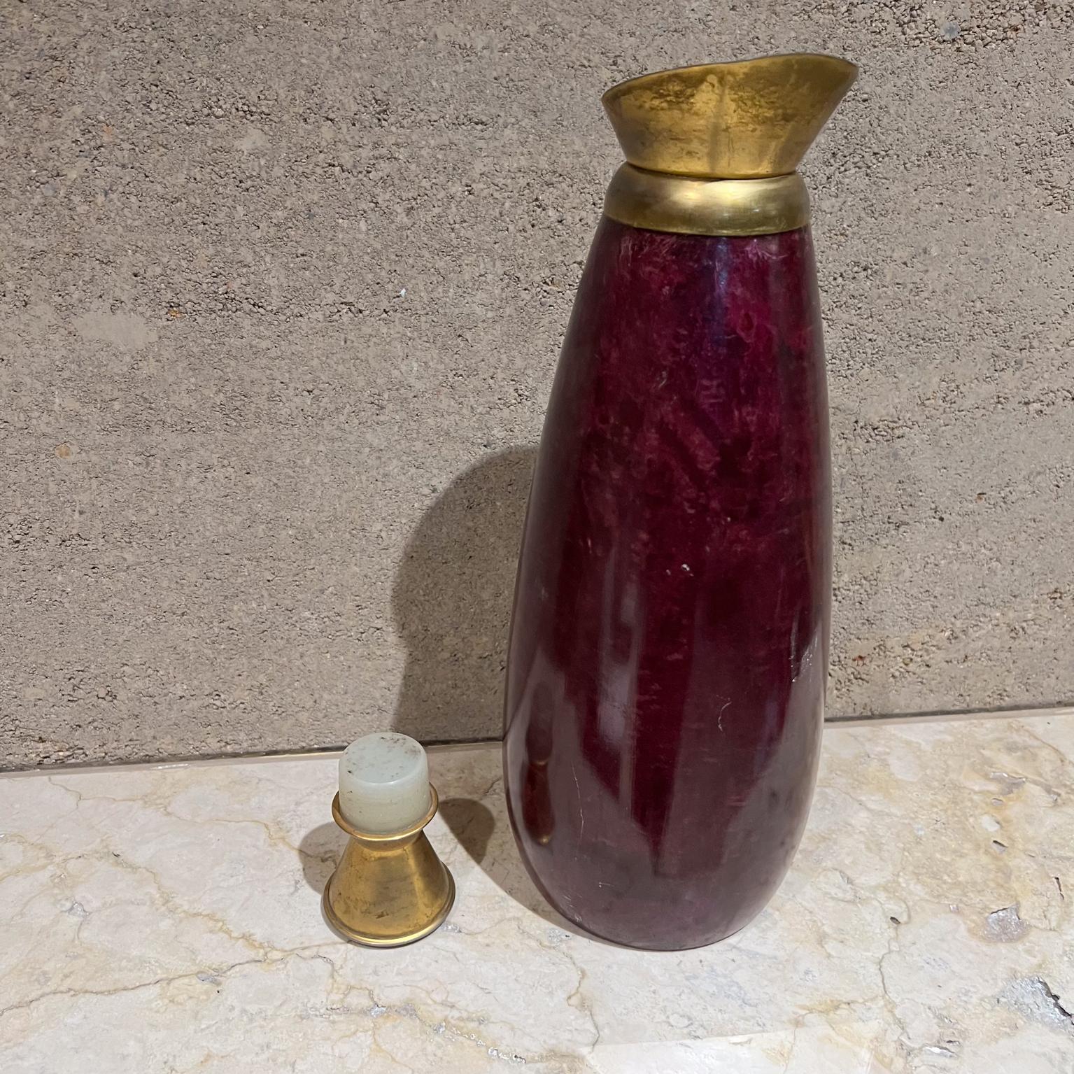 1960s Aldo Tura Purple Pitcher Goatskin and Brass Italy For Sale 10