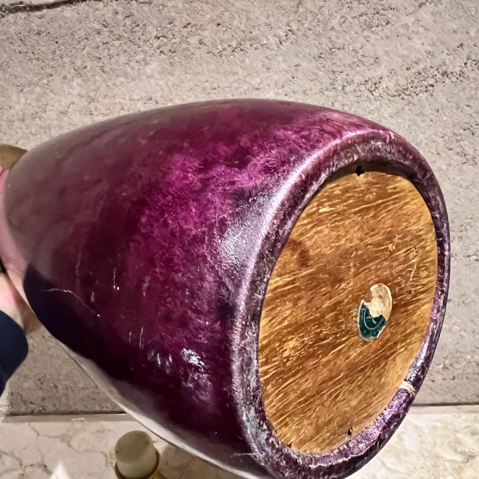 1960s Aldo Tura Purple Pitcher Goatskin and Brass Italy For Sale 13