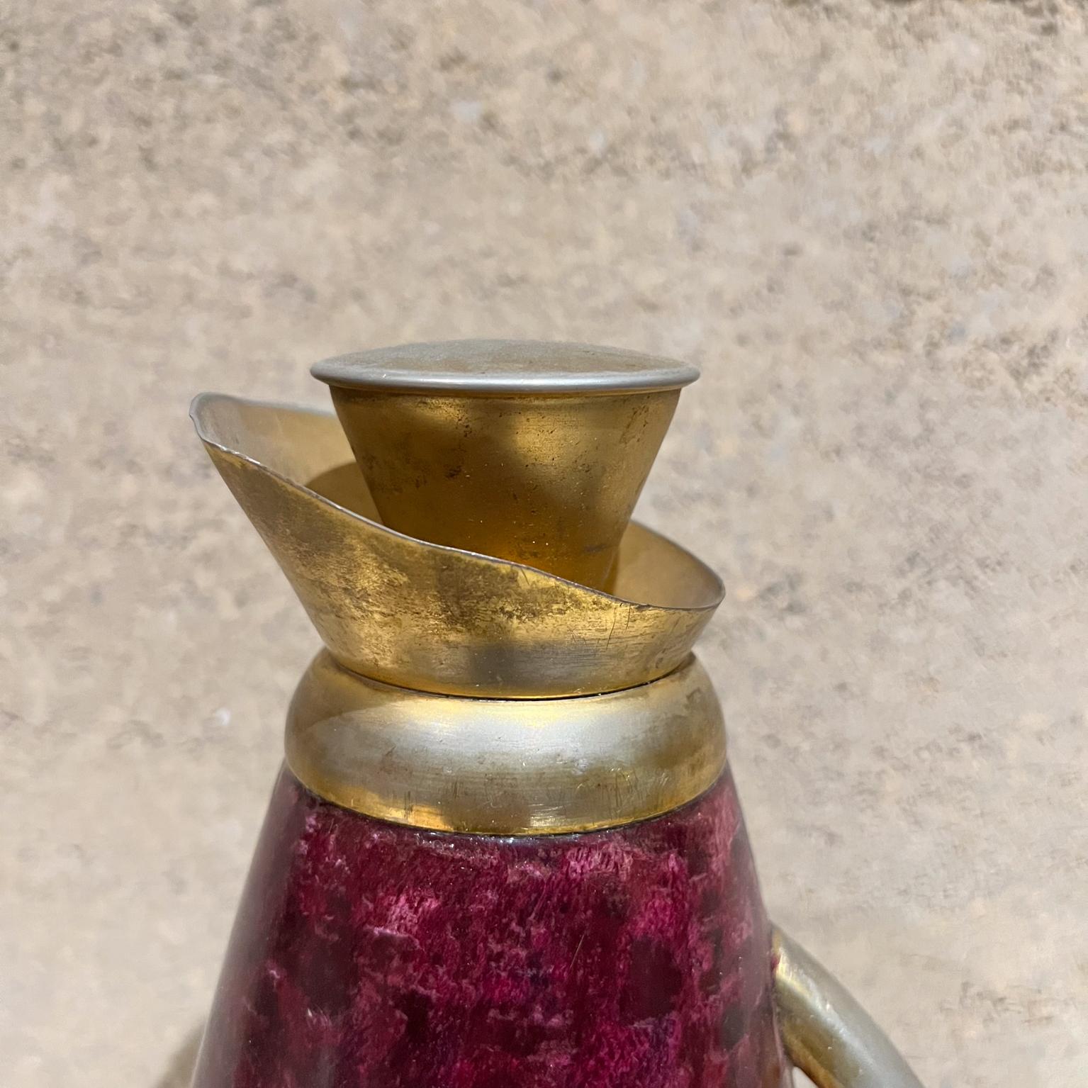 1960s Aldo Tura Purple Pitcher Goatskin and Brass Italy For Sale 1